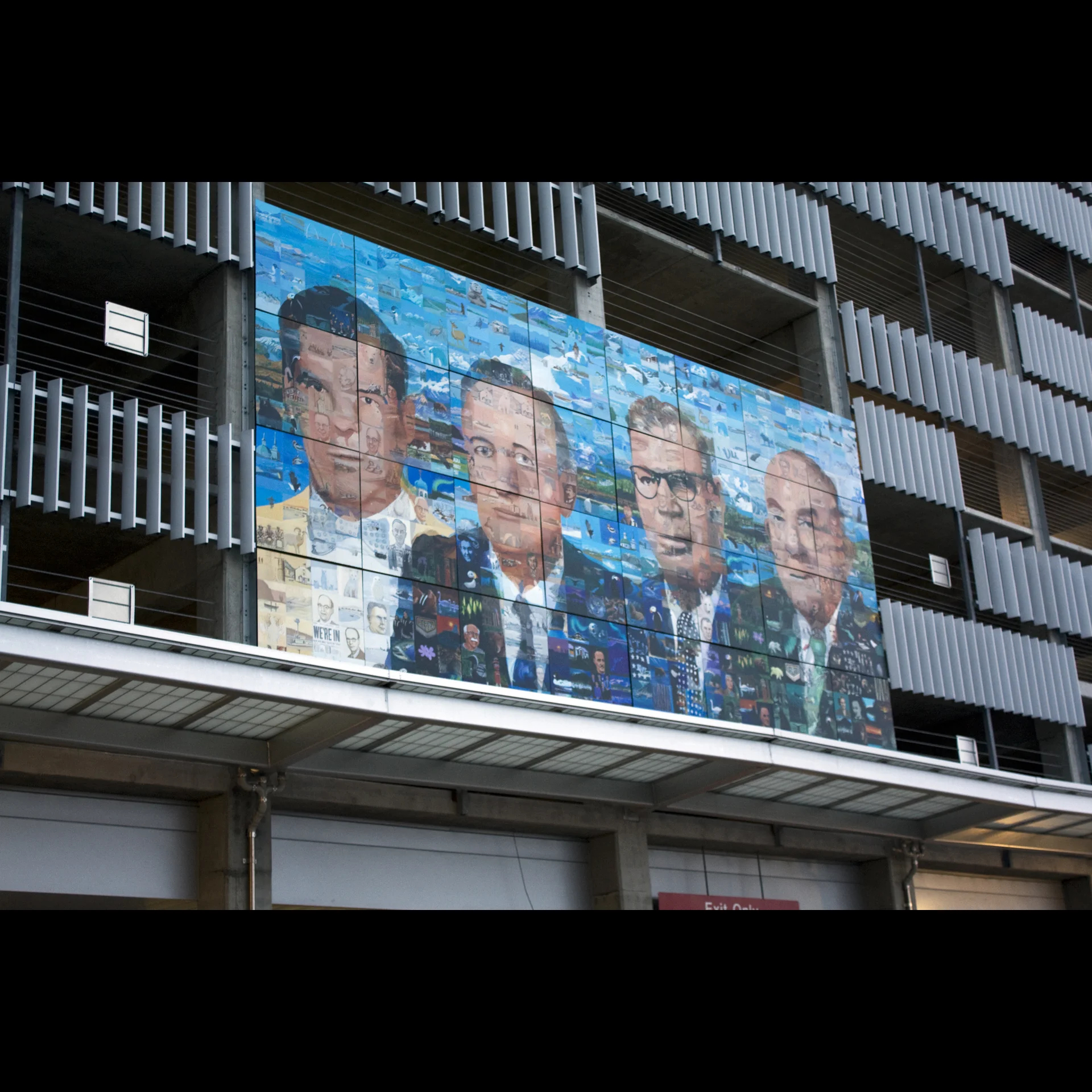  "Focus on Statehood" acrylic on aluminum, 20' x 40' 2008  Linny Pacillo Parking Garage Anchorage 