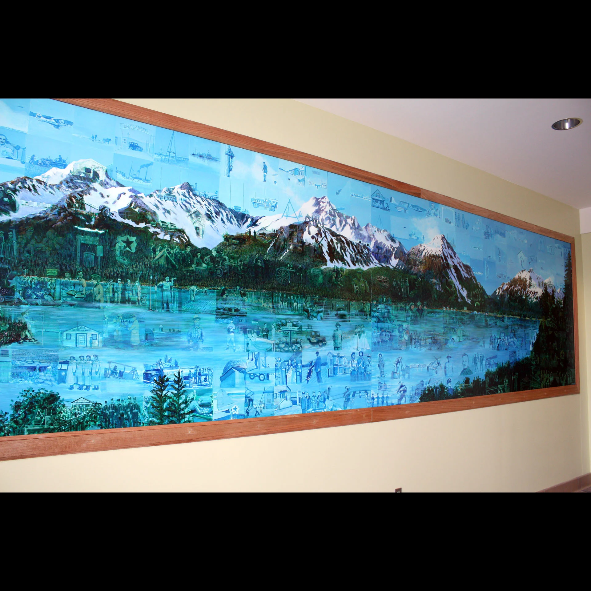 "Military History of Alaska", 2009, acrylic on aluminum, VA Clinic Anchorage