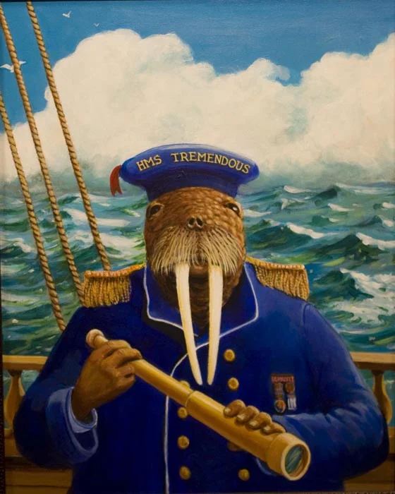 "Capt. Clamraker" 16"x20" oil