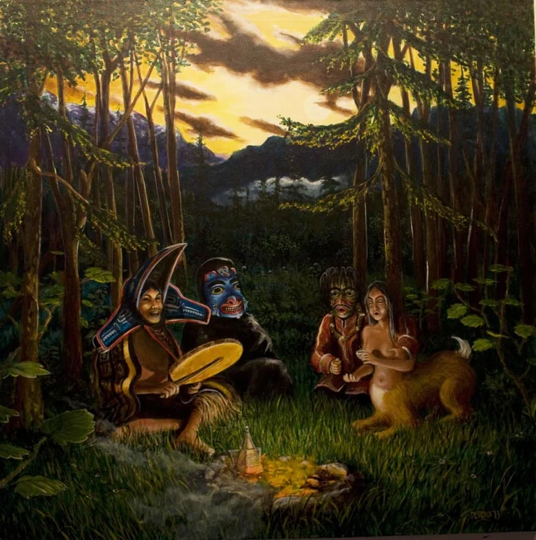 "The Procuress, Tzonokwa" 3'x4' oil
