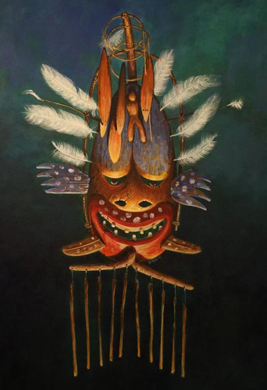 "Spirit That Likes Cold Weather and Storms" Yupik 3'x4' oil $2,500