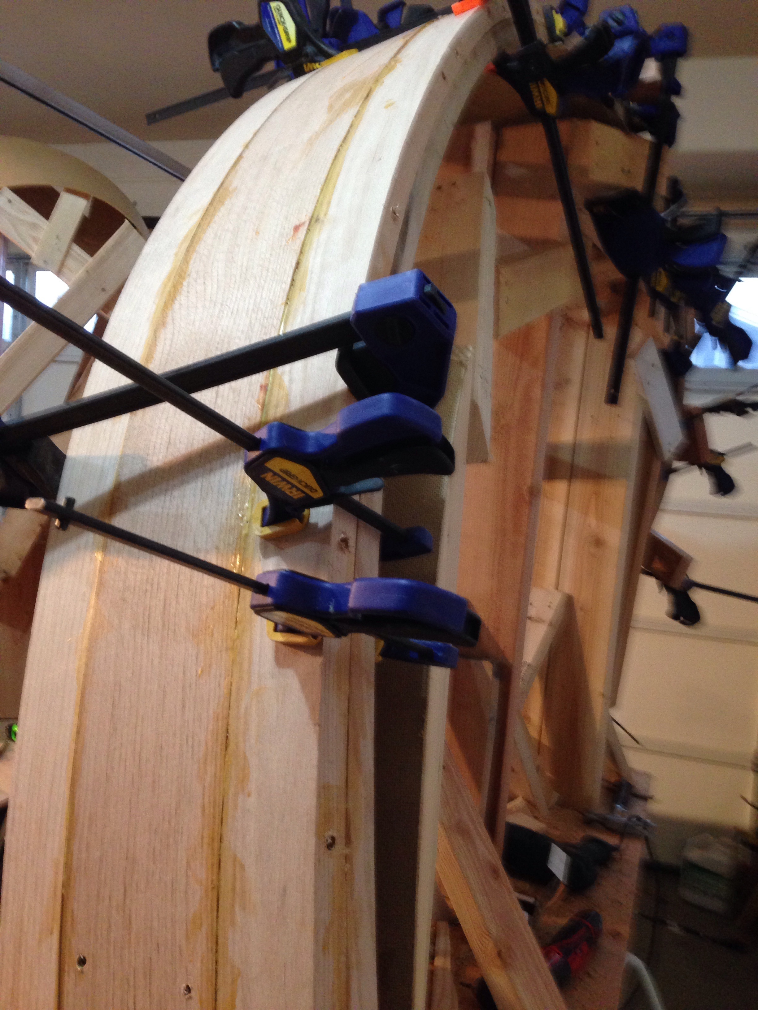 Current project - "Intent" for Wasilla Career/Tech. School. Red oak.