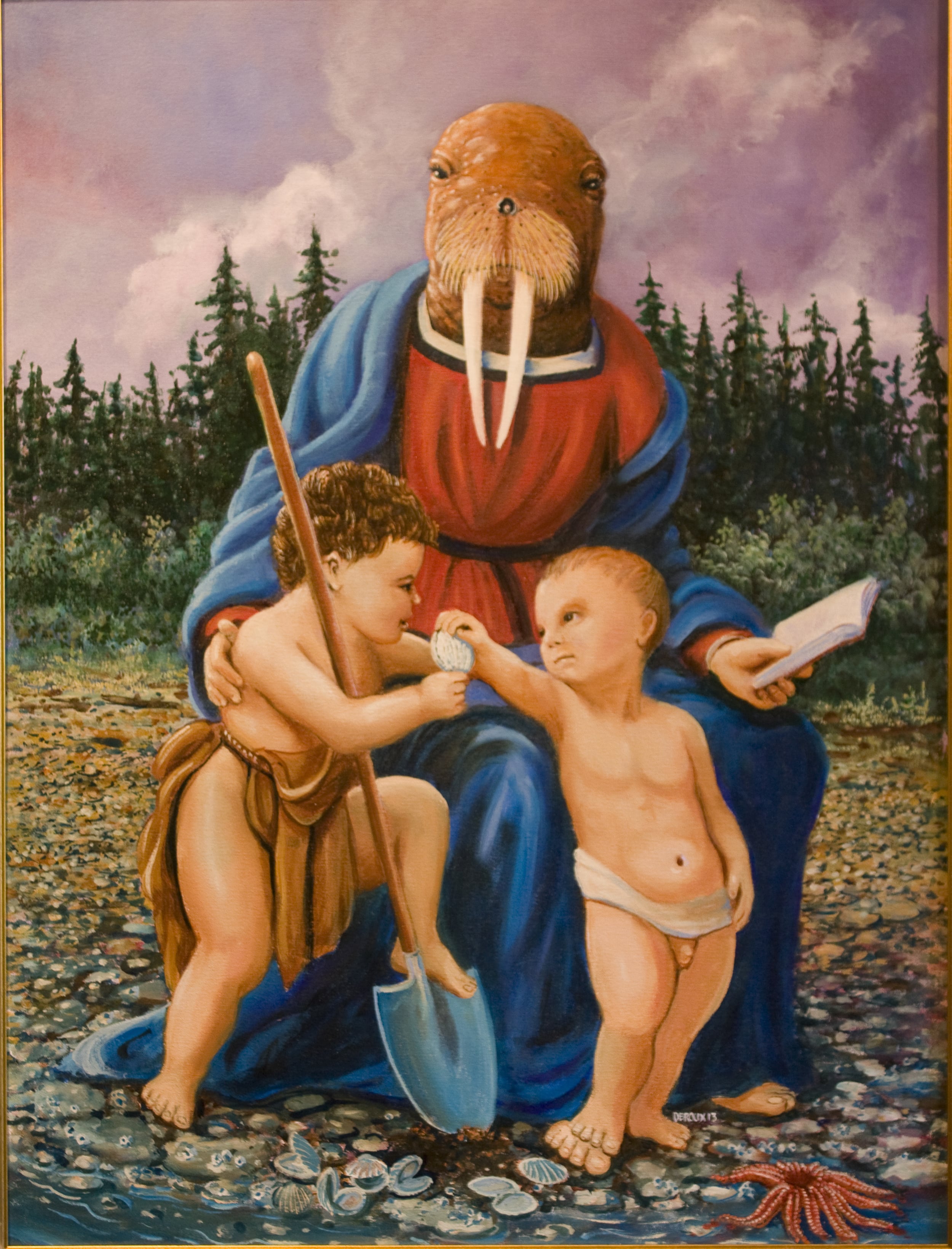  "Madonna of the Mollusks" oil 