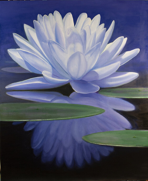 BLUE LOTUS  36"X44" 2020 