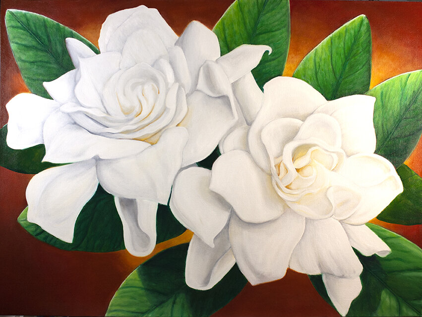 GARDENIAS 36"X48"  2020  commissioned