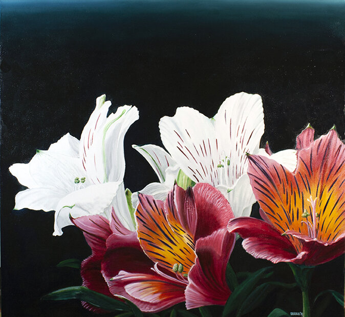 PERSIAN LILLIES  36'x48"  2019