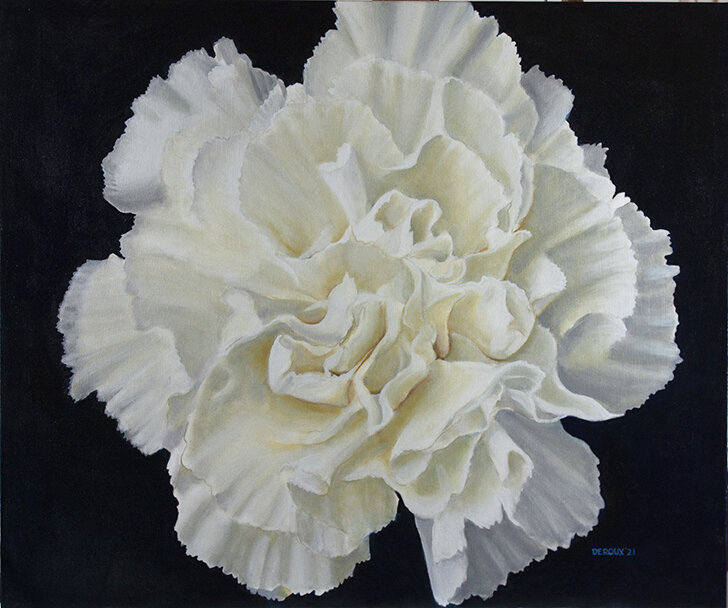 CARNATION  oil on canvas 30"x36", 2021. 