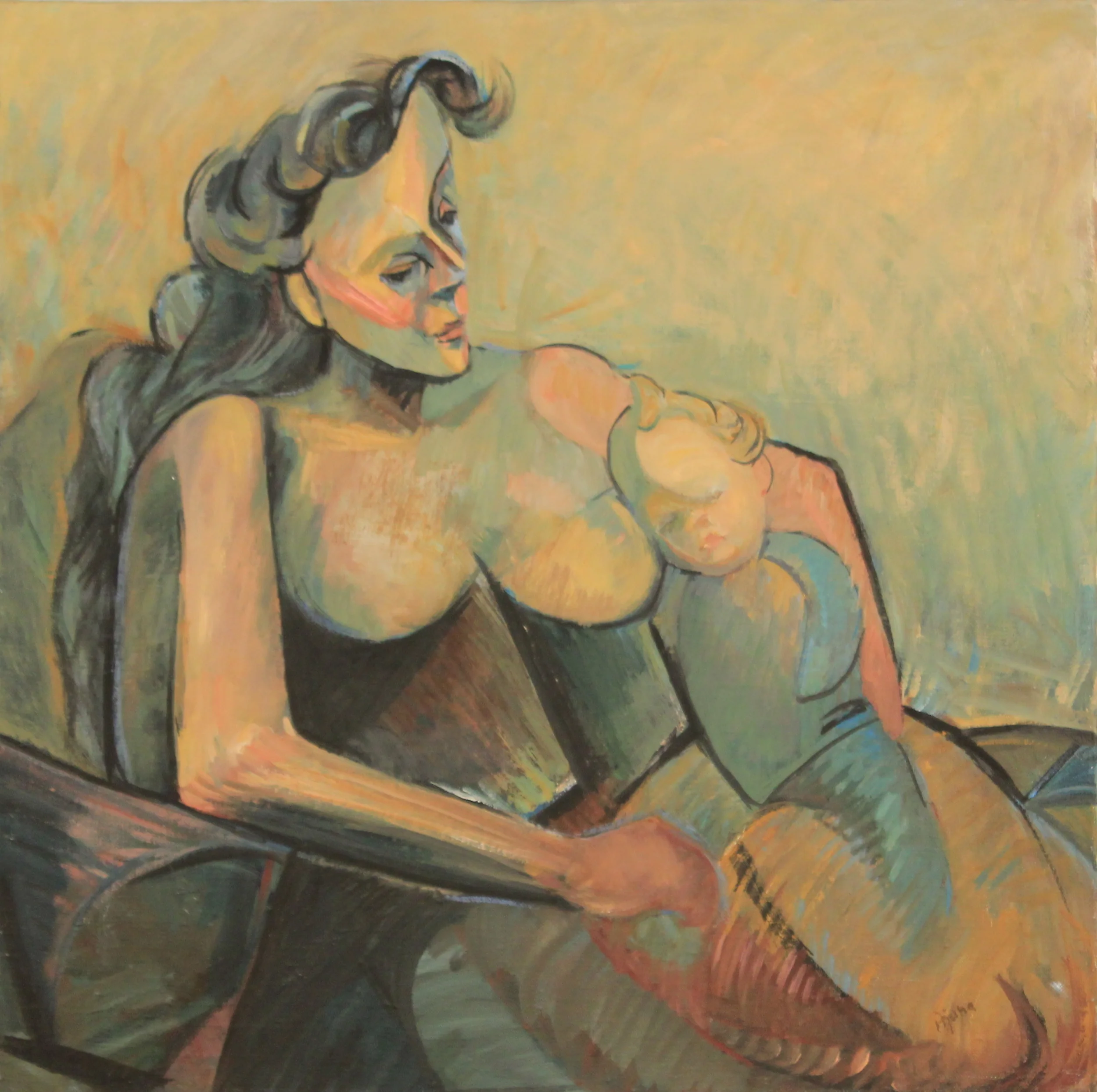 22x22. Oil on canvas. S9.