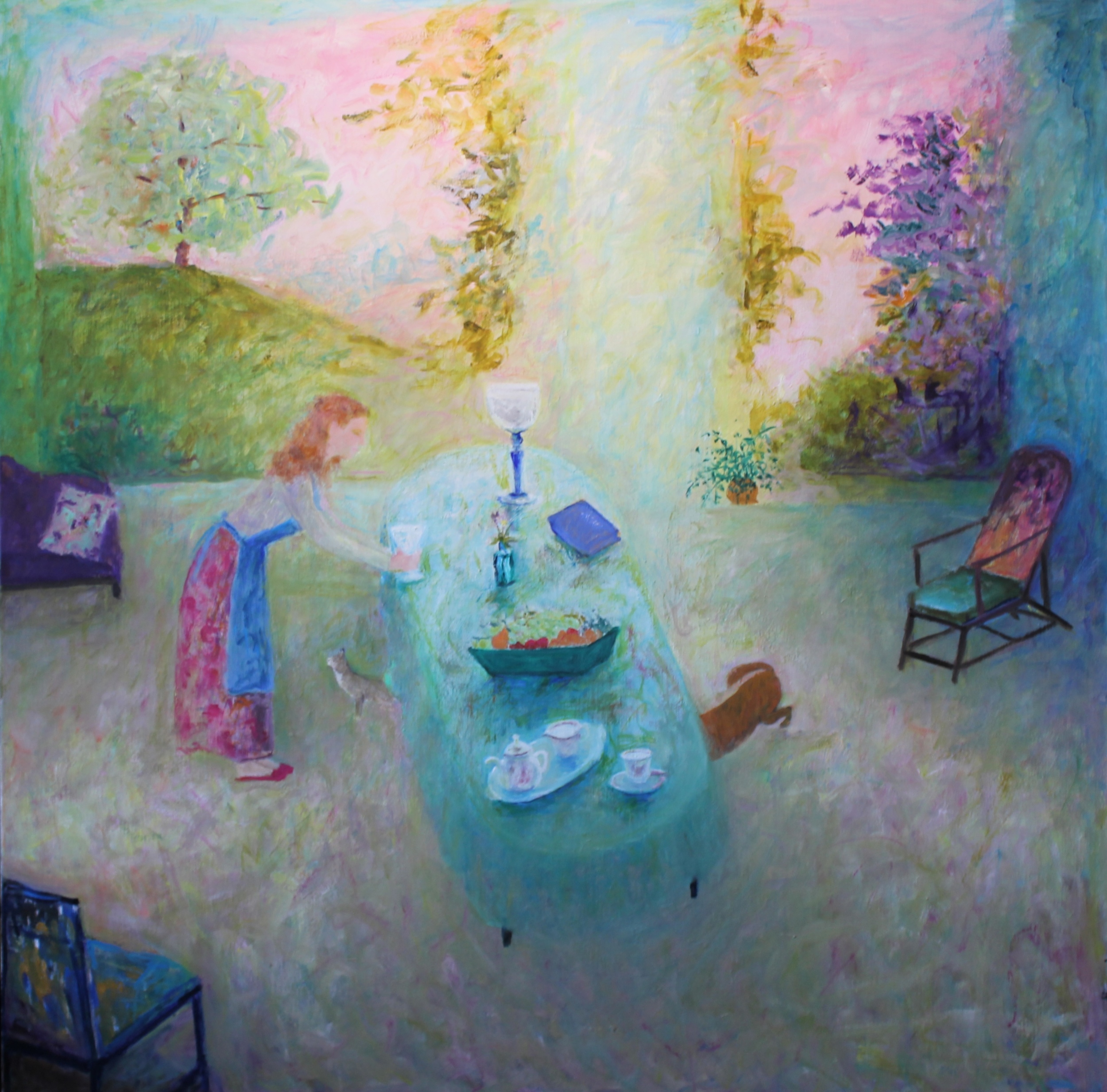 50x50. Oil on canvas. D23.