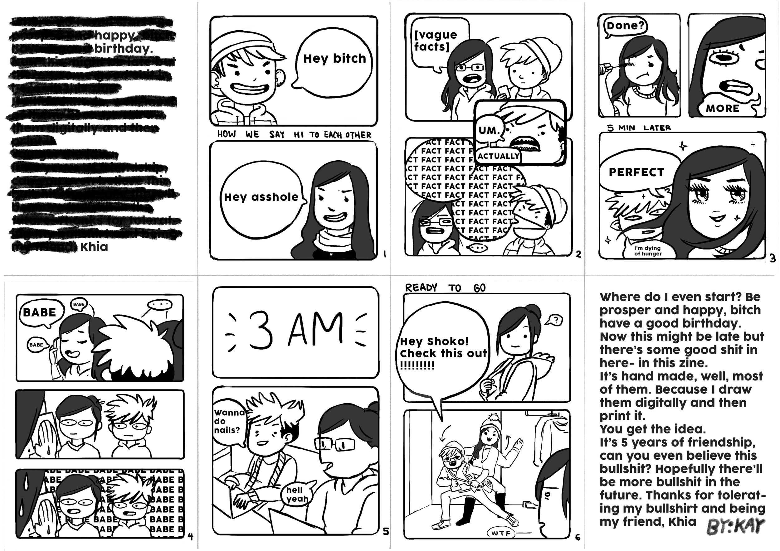 KHIA birthday zine