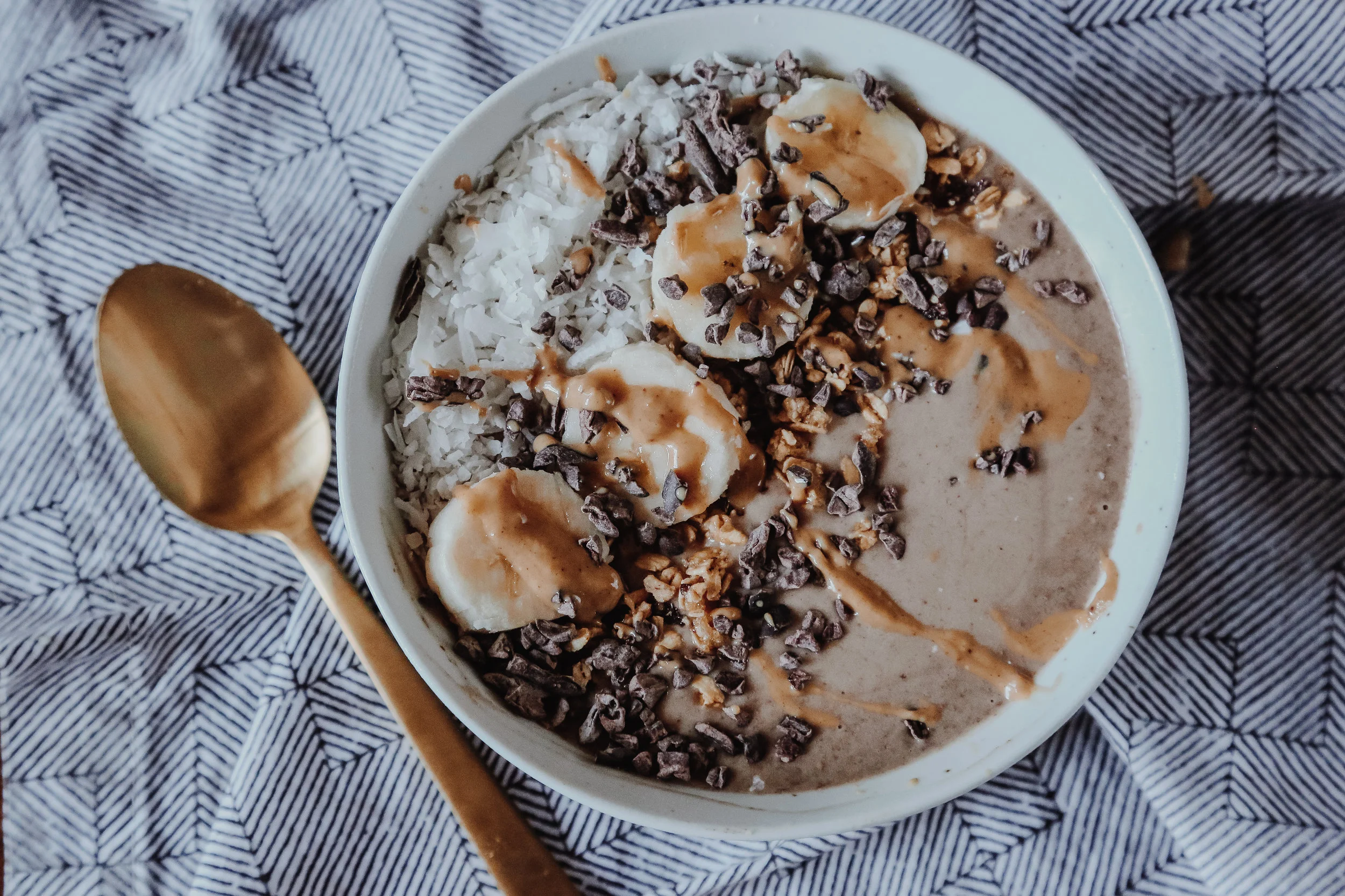 Chocolate, PB, & Banana Smoothie Bowl