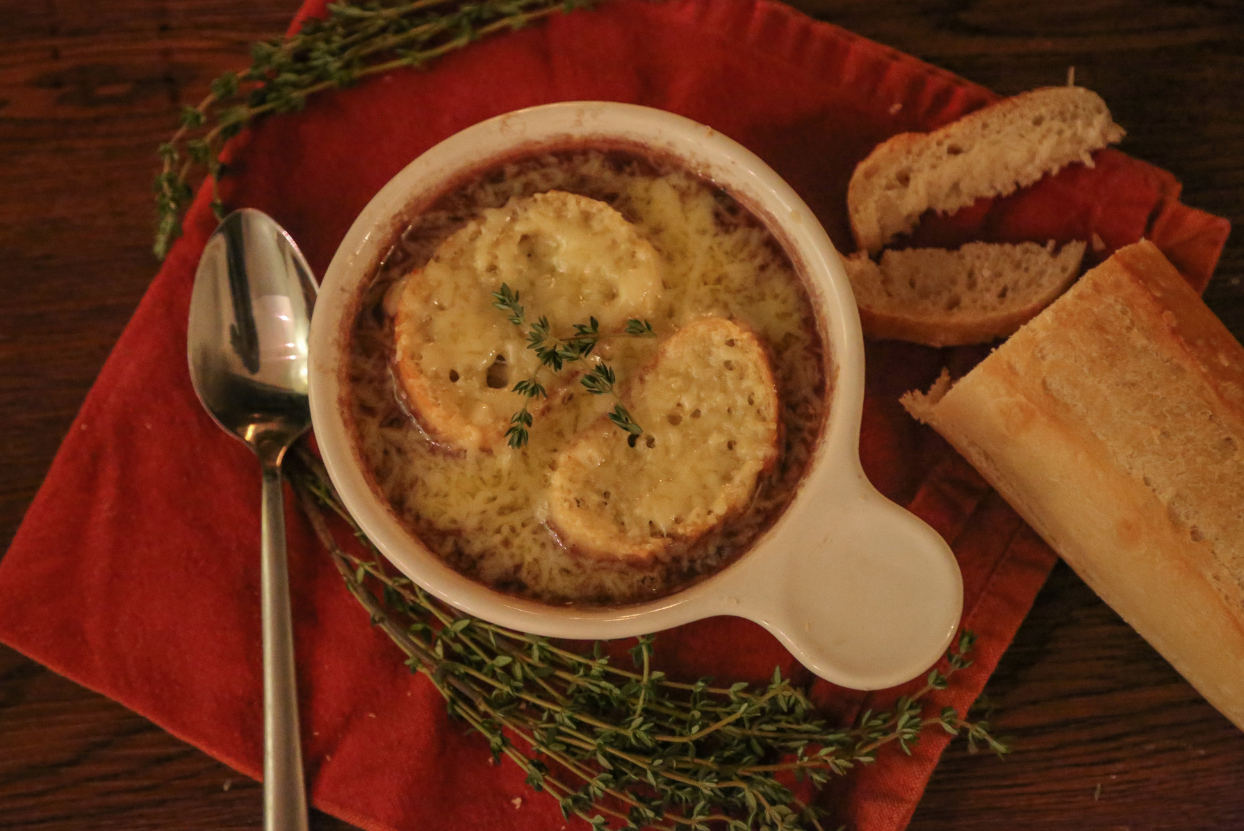 Bistro style french onion soup