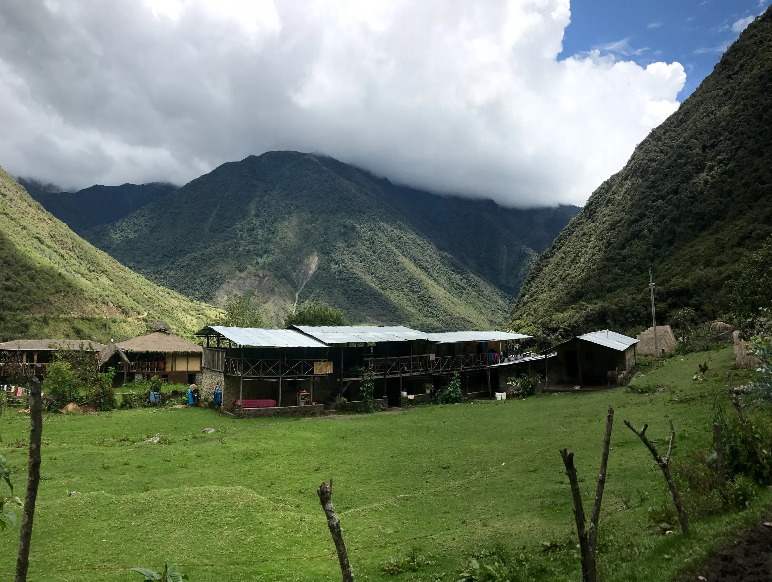 Rest area on the Salkantay Trek, Cloud Forest, Peru 2017