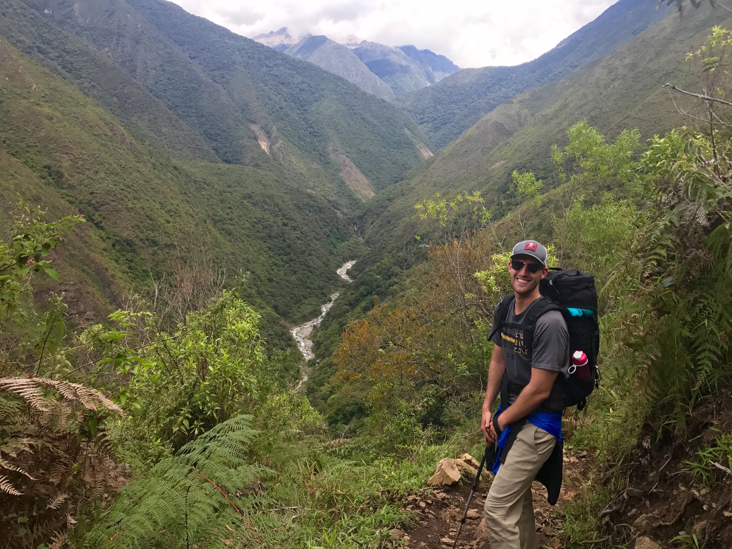 Descending down the Llactapata trail, Salkantay Trek, Peru 2017
