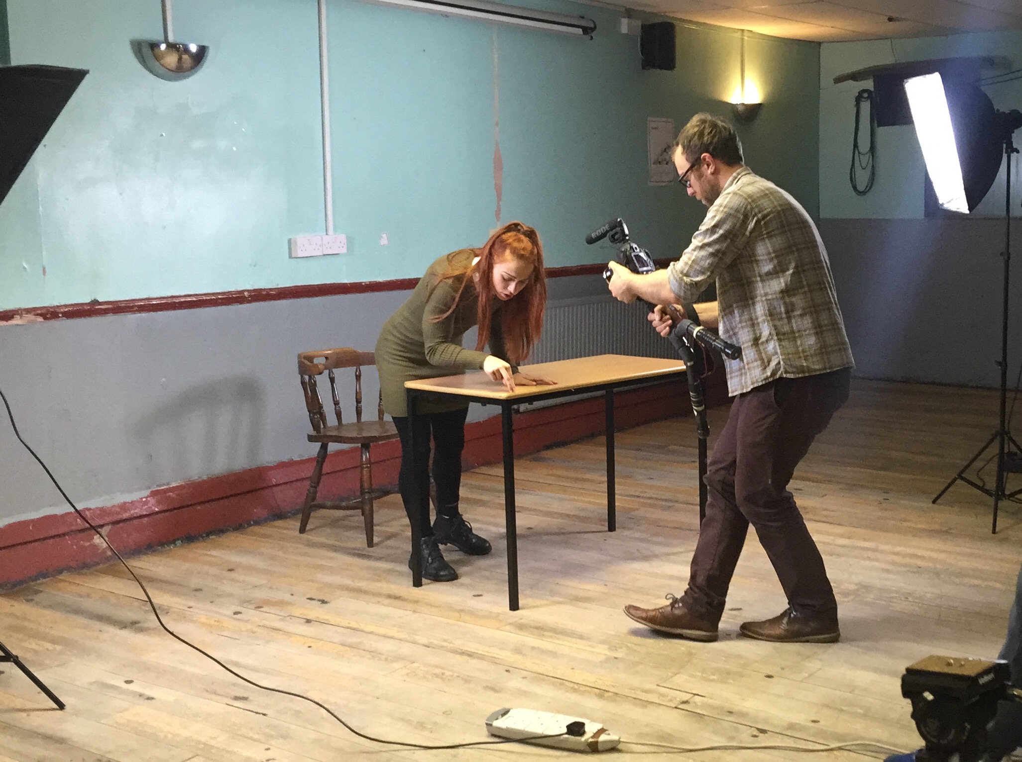 Brian Benjamin Dwyer filming dancer Miranda Mac Letten on the shoot of Thomas Small's Lost But Found