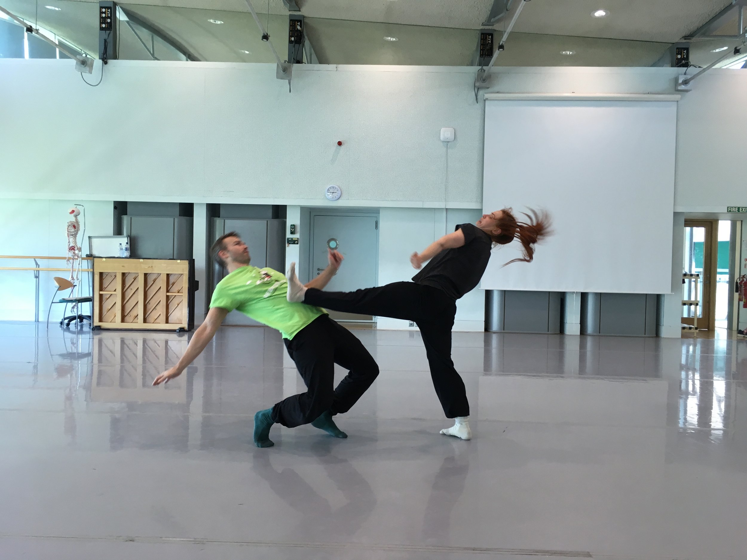 Vince & Miranda rehearsing for 500 Words