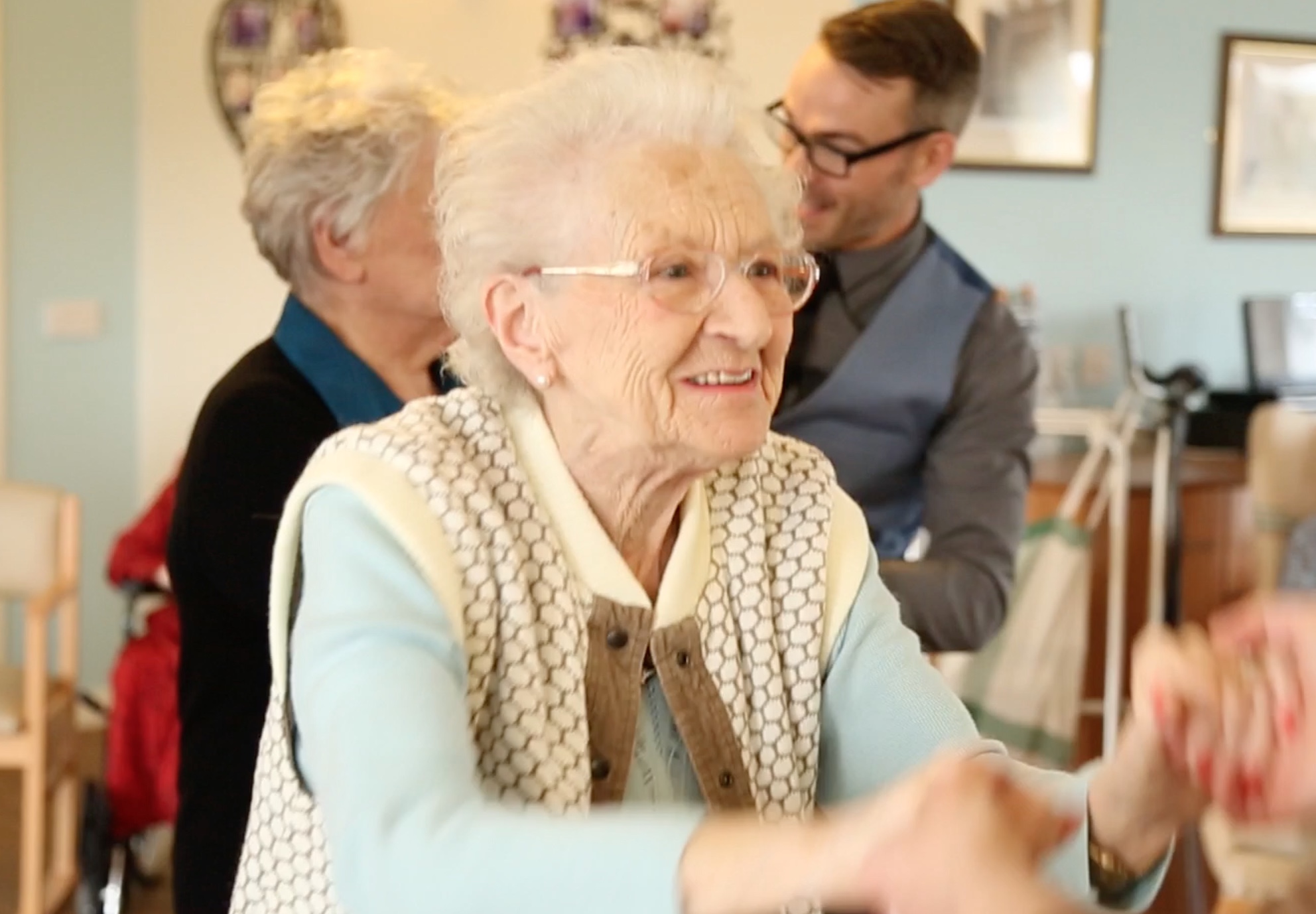 One of the participants rehearsing for the Passed Tense dance film for BBC Radio 2. 