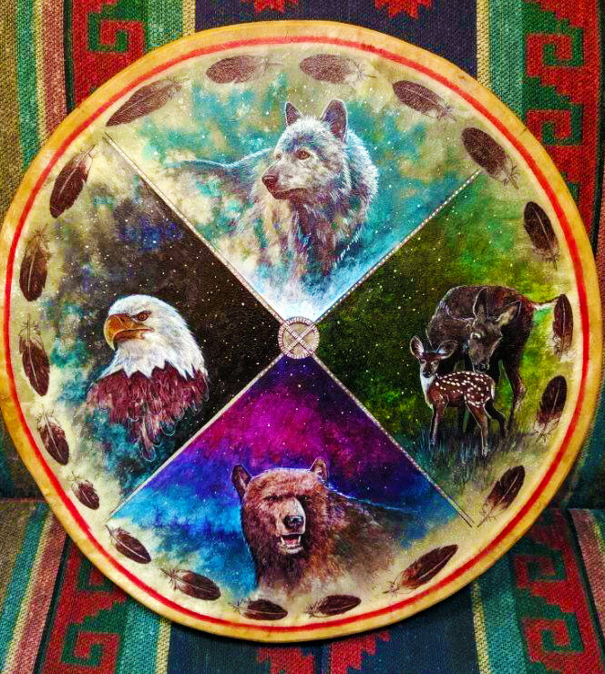 David Craig Shamanic Art - Medicine Wheel Drum.JPG