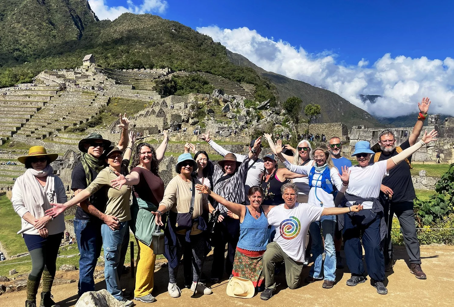 Scott Silverston and students at Machu Picchu Peru shamanism retreat 2026