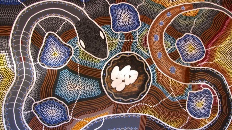 Shamanic Vision of Rainbow Serpent in the Lower World