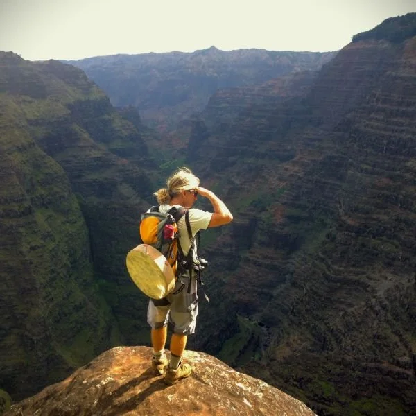 Hiking Kauai wilderness during Shamanic Spirit Medicine retreat