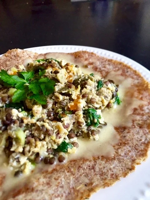 Open face breakfast quesarito