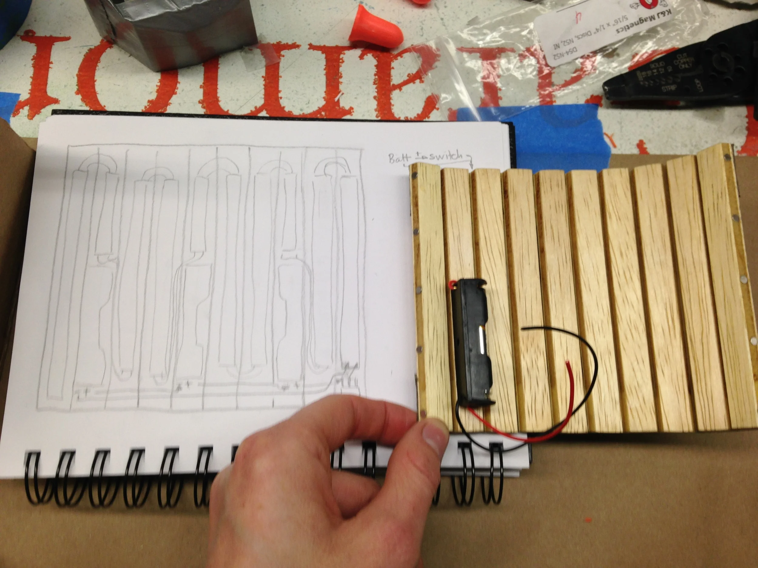 laying out the components