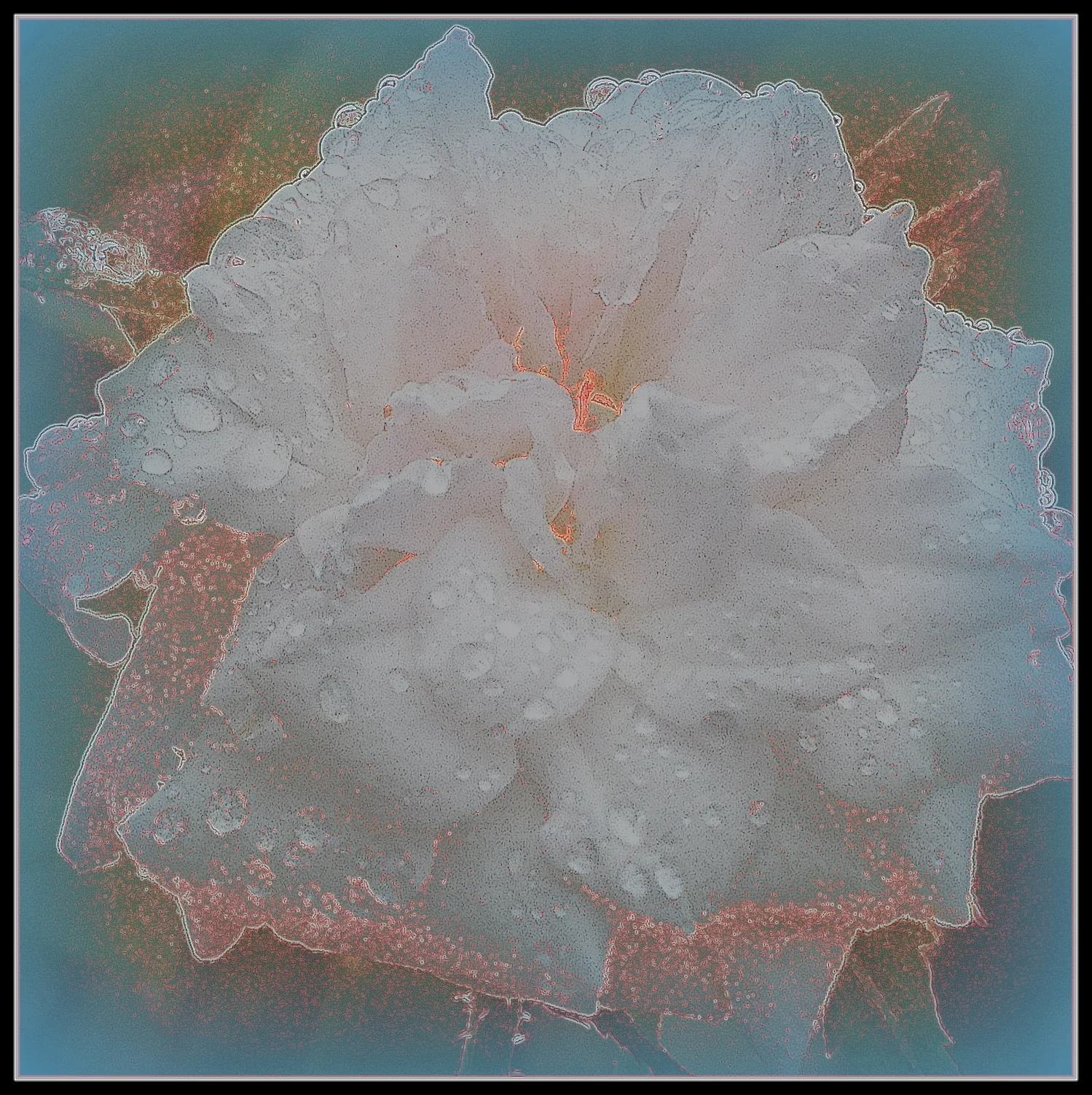  A wet rose, played with in Photoshop and Corel. &nbsp;So many beautiful applications to play with. 