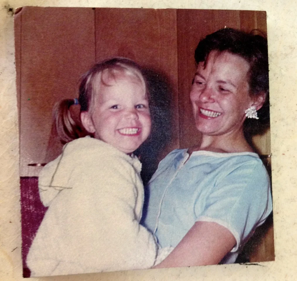 The author with her mother.