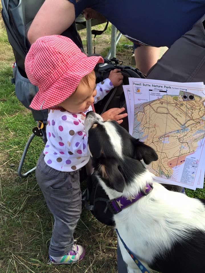  Lucy the O-dog making new friends. 