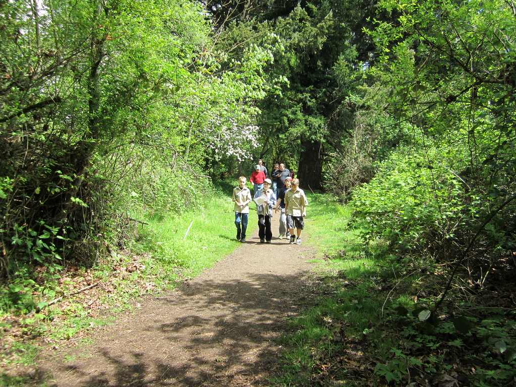  A group of scouts heads out at our annual Scout Orienteering meet, Champoeg State Park. 