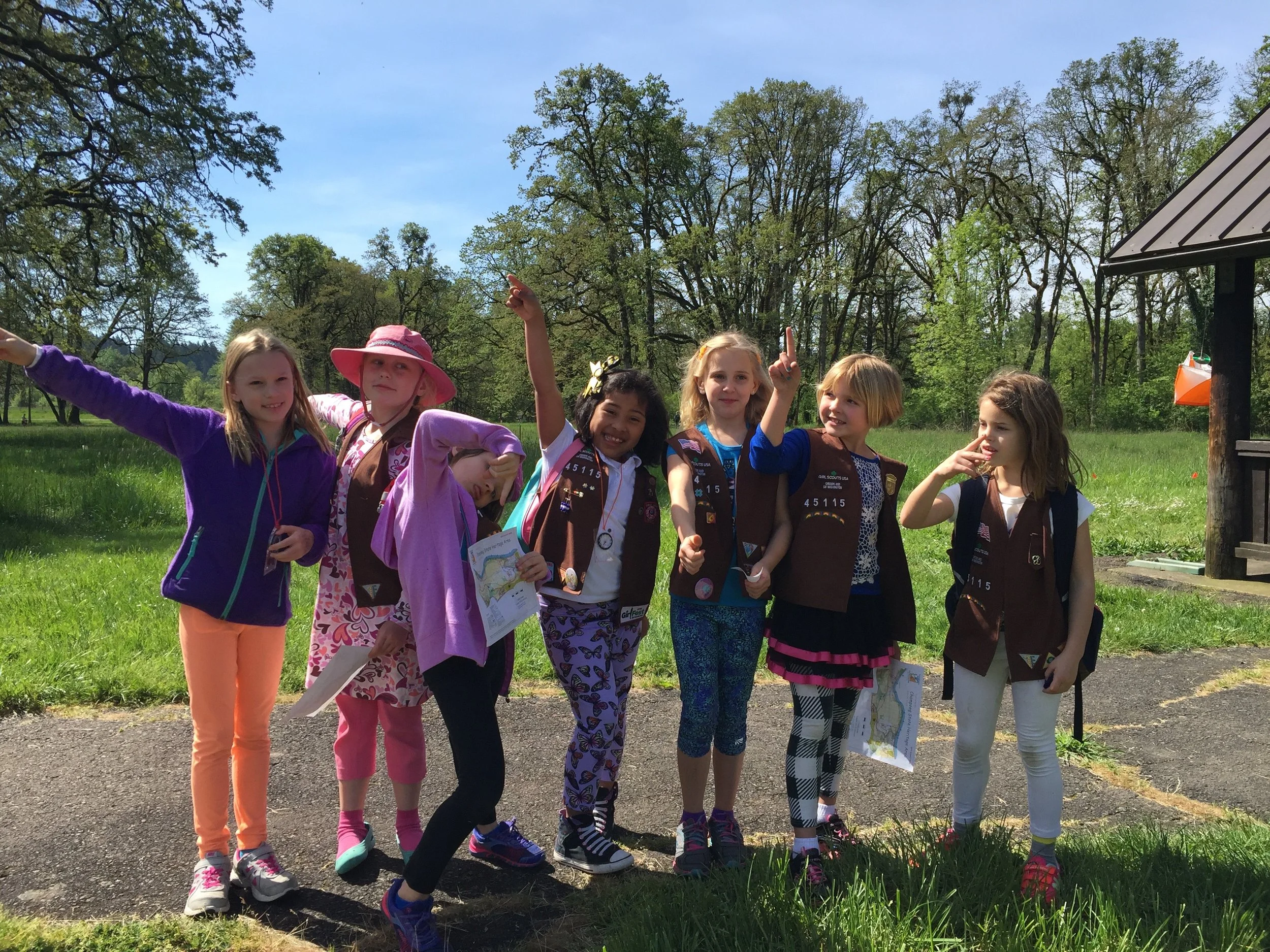 Some new orienteering fans at the 2015 Scout-O at Champoeg State Park.