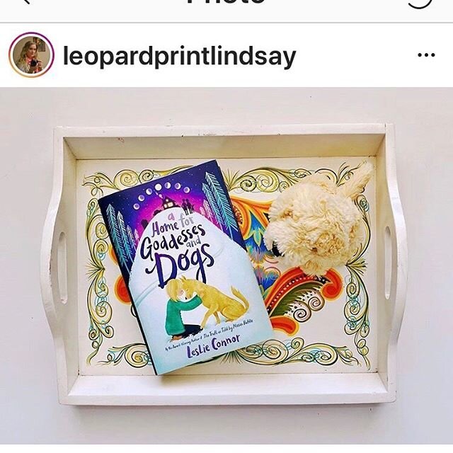 Grateful to @leopardprintlindsay for reading and posting about A HOME for GODDESSES and DOGS. #grownupsreadingkidsbooks #middlegrade #harpercollins #harperkids