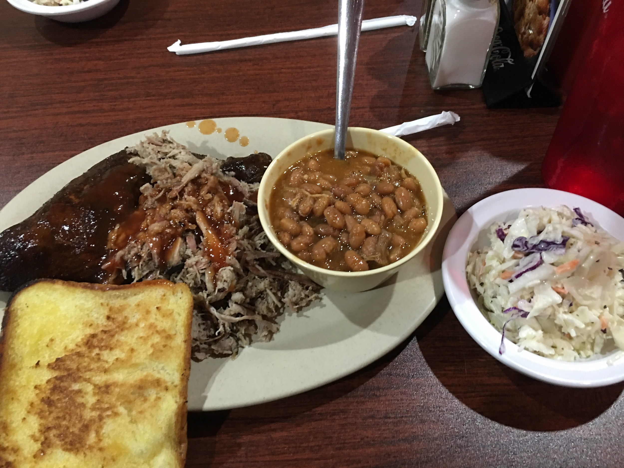 The food was delicious, authentic BBQ, and the crew was very friendly!