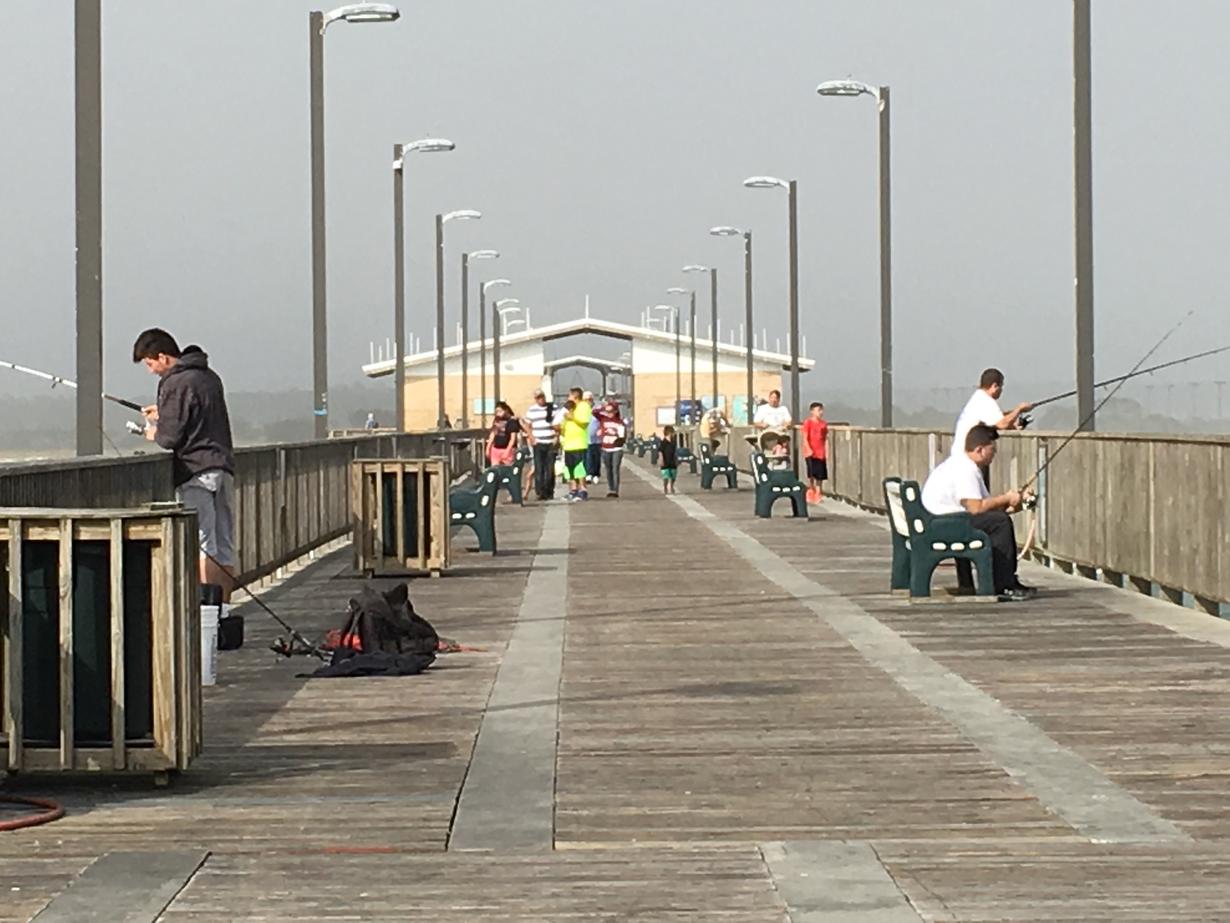 Everyone was out fishing