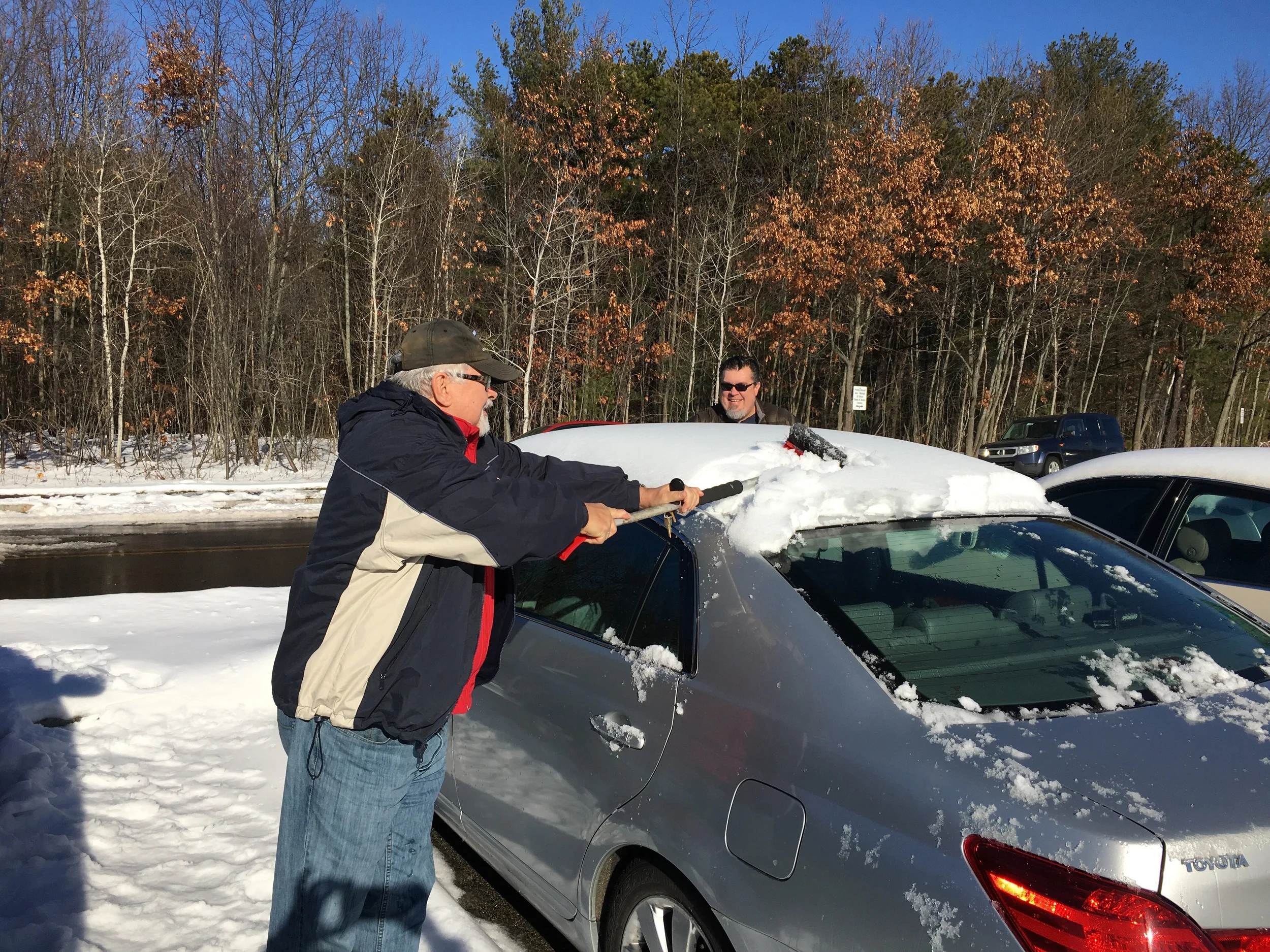 Snow on the car