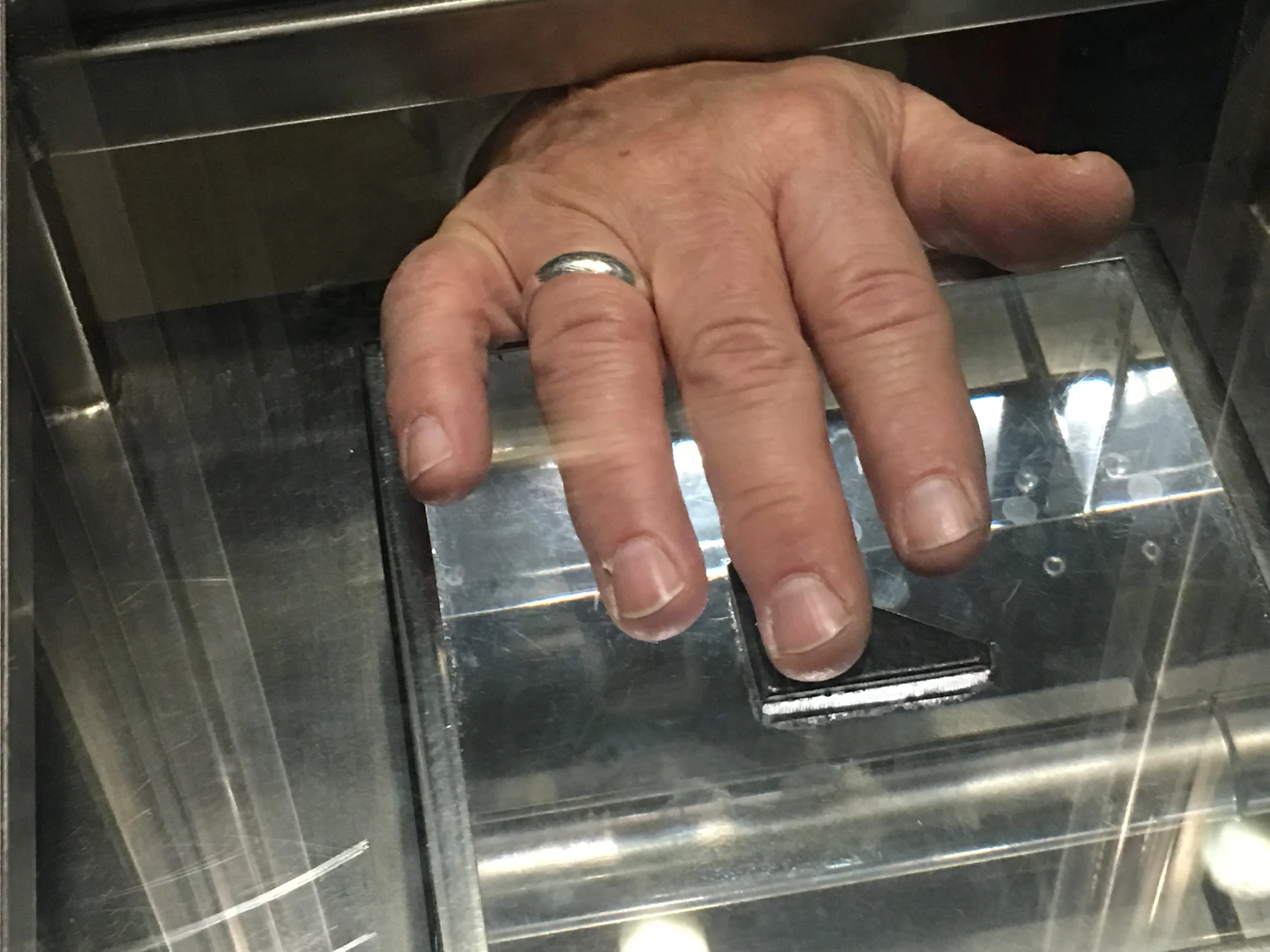 We touched a moon rock!