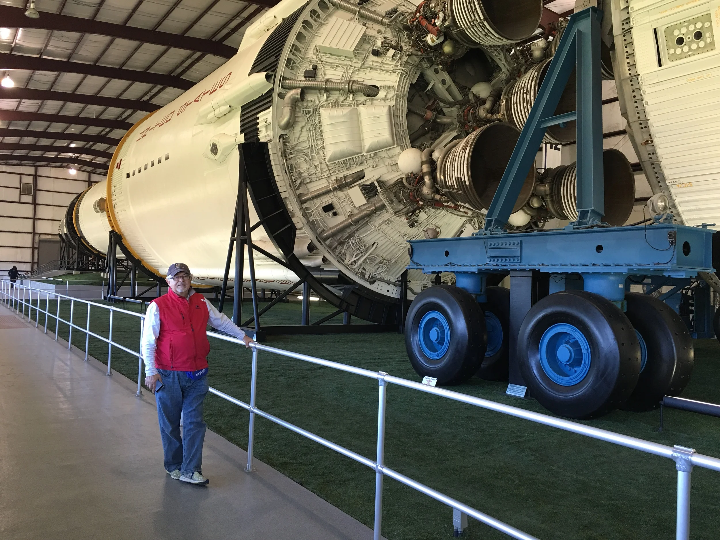 The Saturn 5 rocket is one of only 3 surviving vehicles built to launch American astronauts to the moon in the 60's and 70's. The size of the craft is unbelievable!