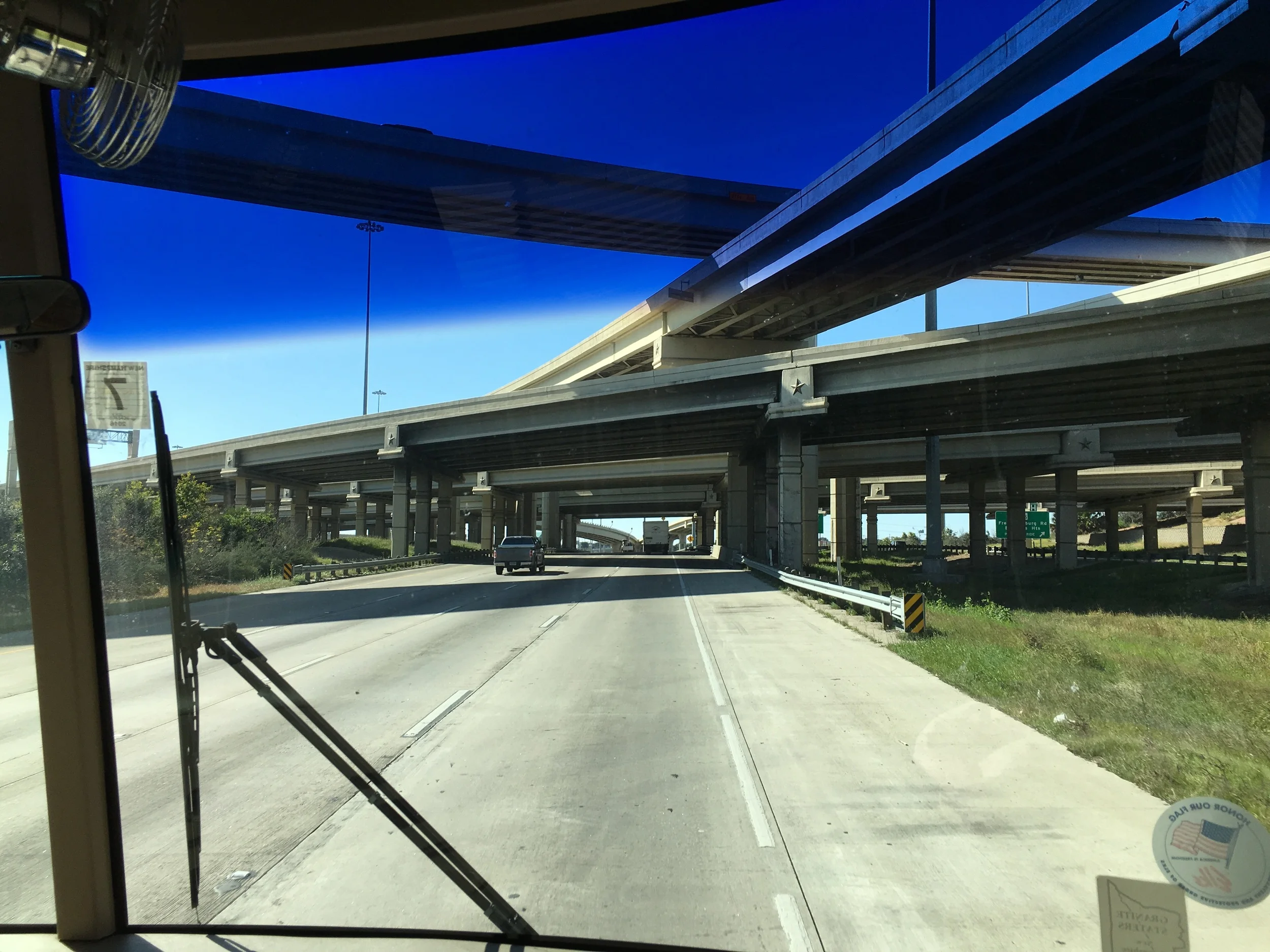 Drivers in San Antionio speed along this maze at 70 to 80 mph!