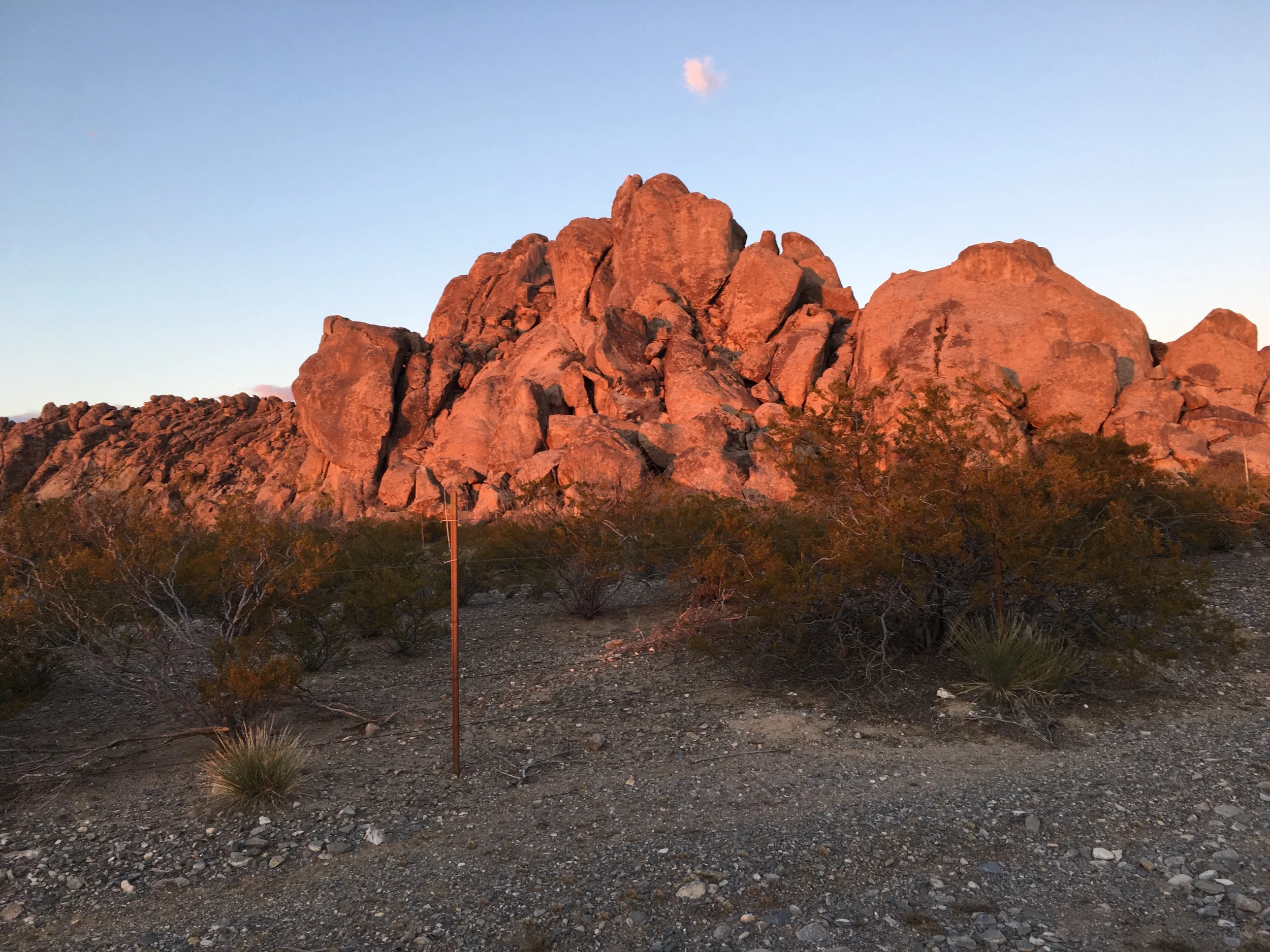 We camped at Hueco Tanks state park. For thousands of years, desert dwellers and travelers have used rainwater trapped in the natural rock basins, or "huecos" found in the rocky outcrops at this historic site. Today you can hike to the tanks of water and view the pictograph drawings.