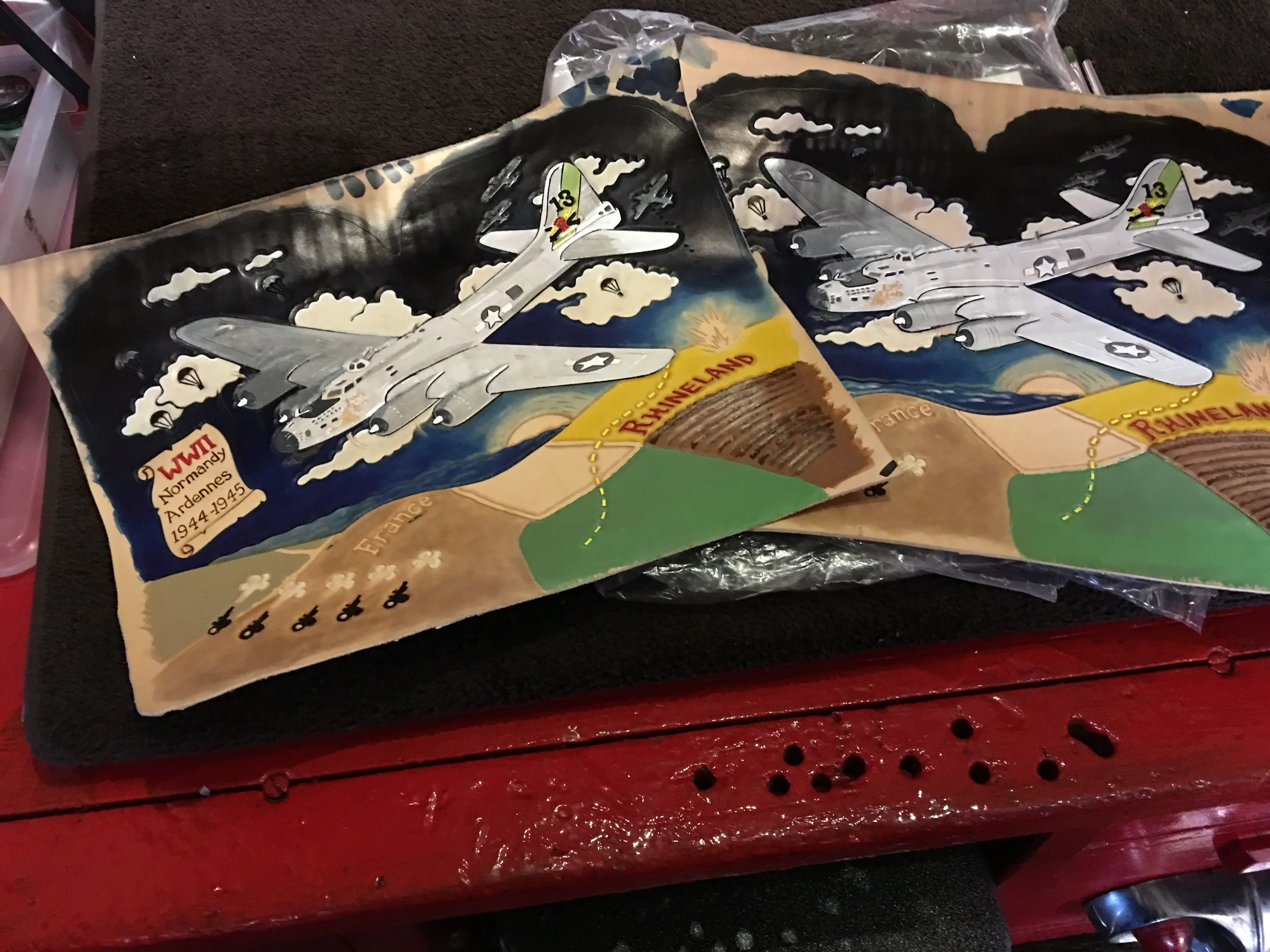 This pair will be a gift for a WWII vet from his grandkids; his plane flew over Normandy.