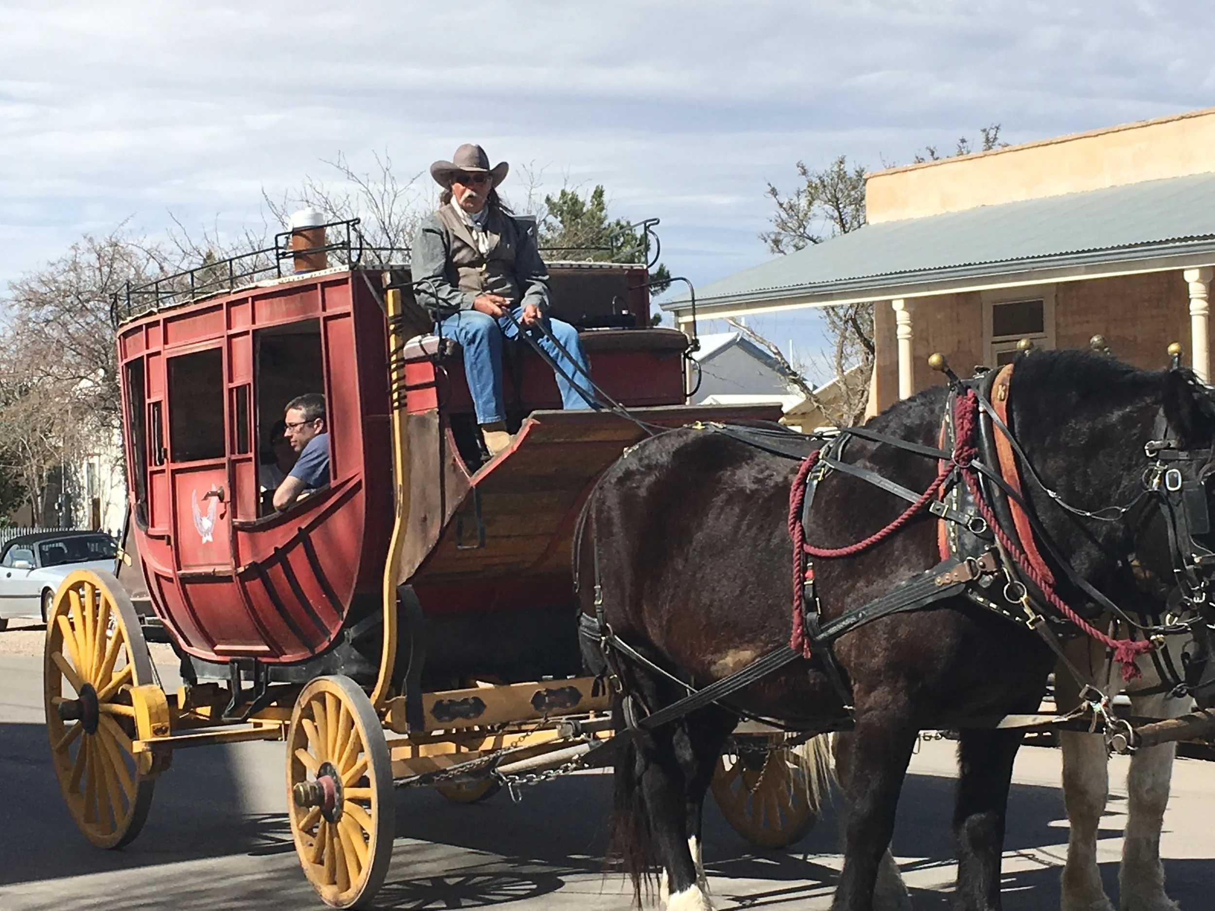 Stage coaches travel the 5 block downtown