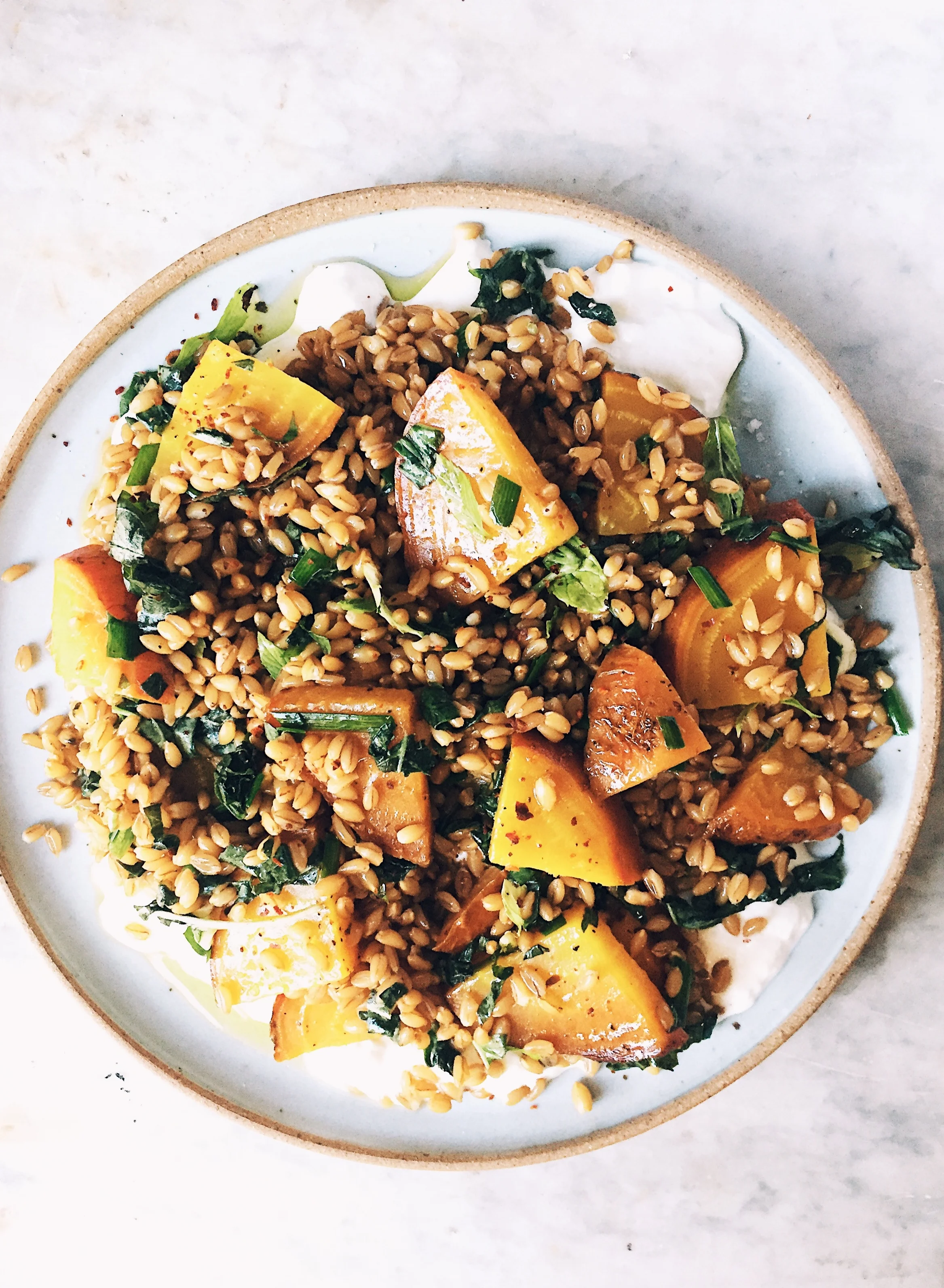Wintertime Burrata and Roasted Beet Salad