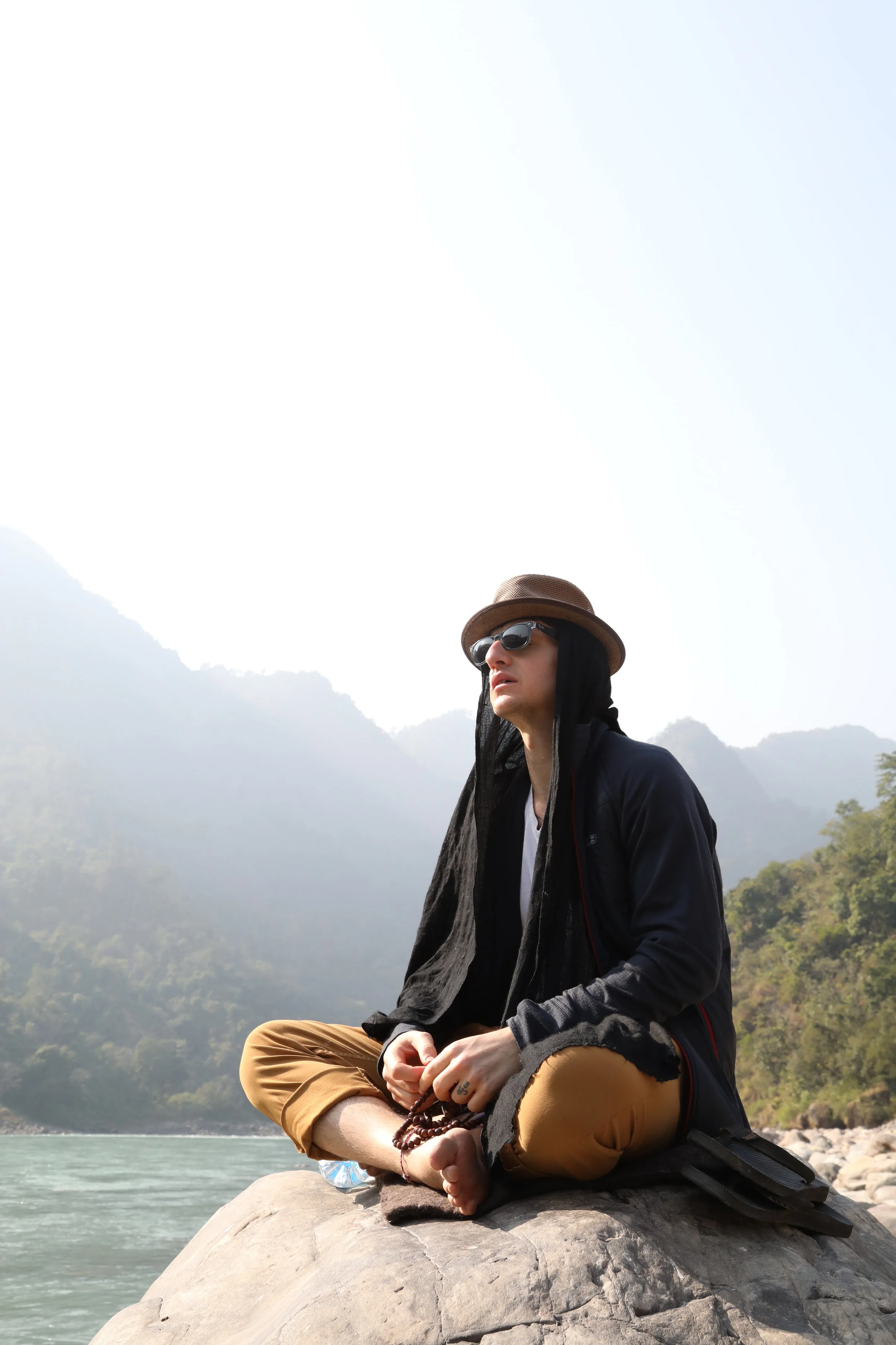 Sitting on the Ganga by Jesus' Cave 2