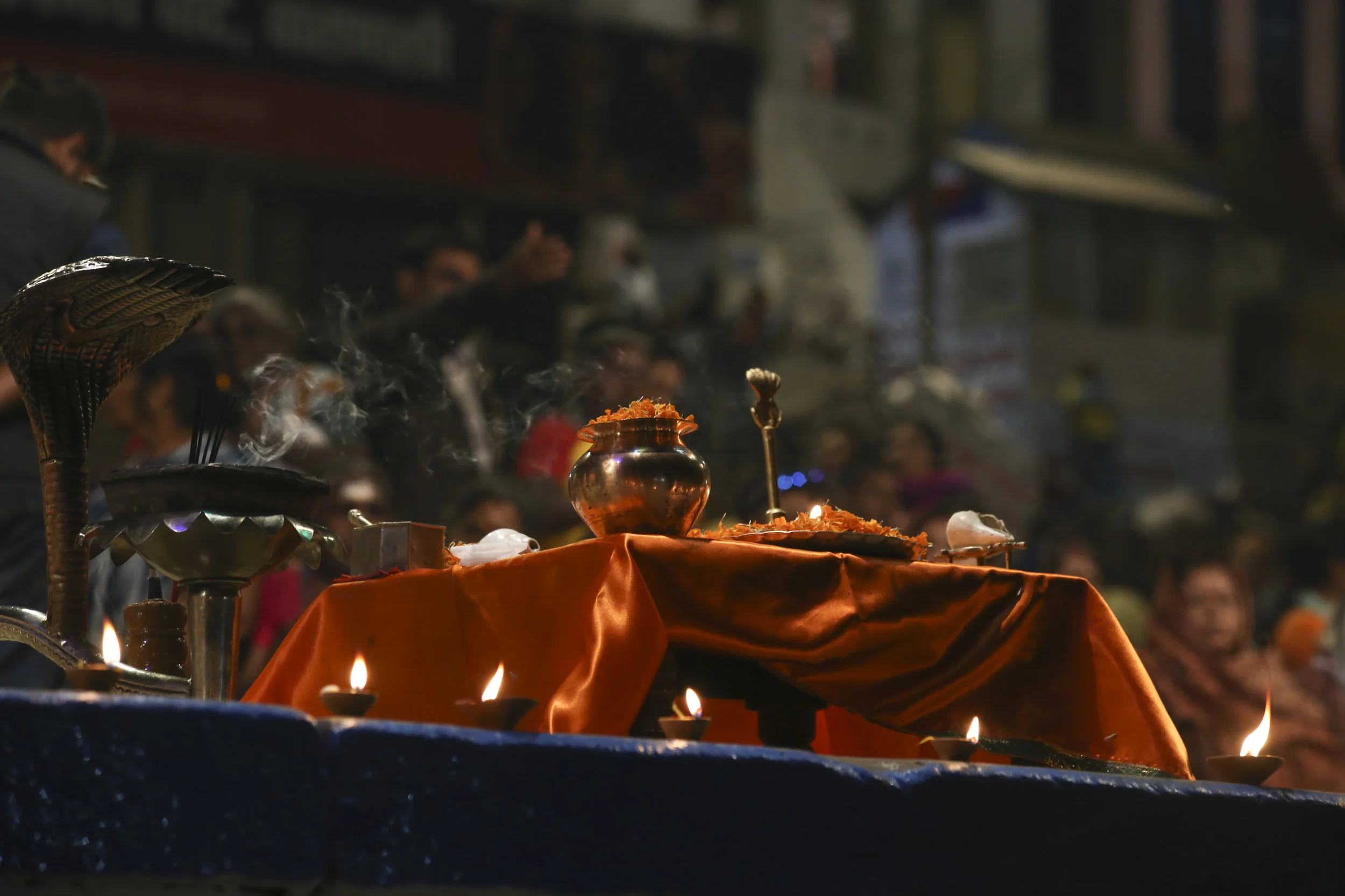 Puja on the Ganga in Varanasi 4
