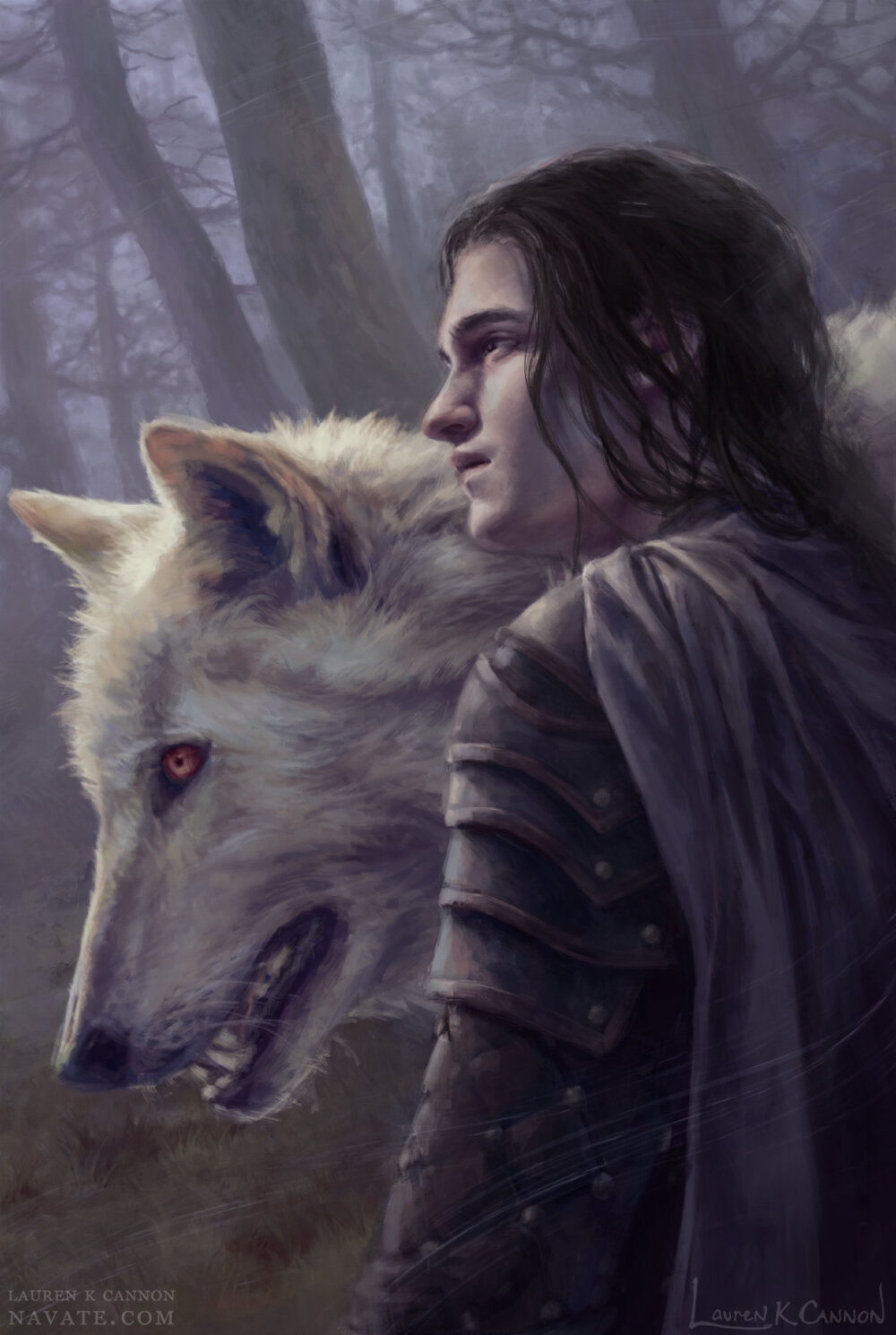 Jon Snow and Ghost