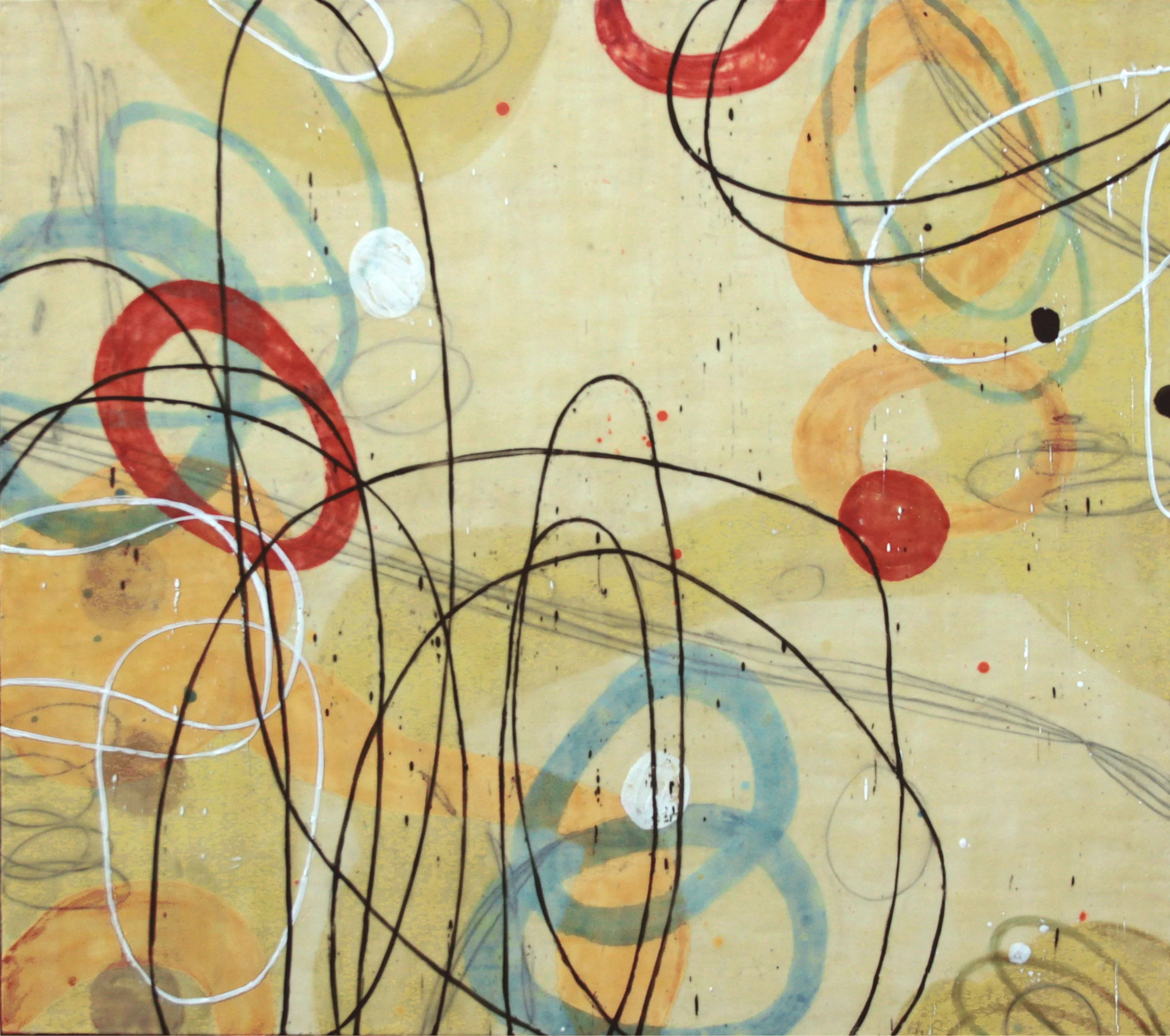 A108, 48x54, encaustic on panel