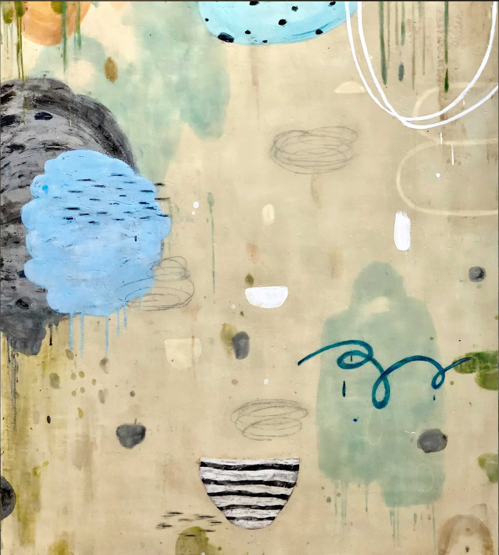 Untitled 352 54x48 encaustic on panel
