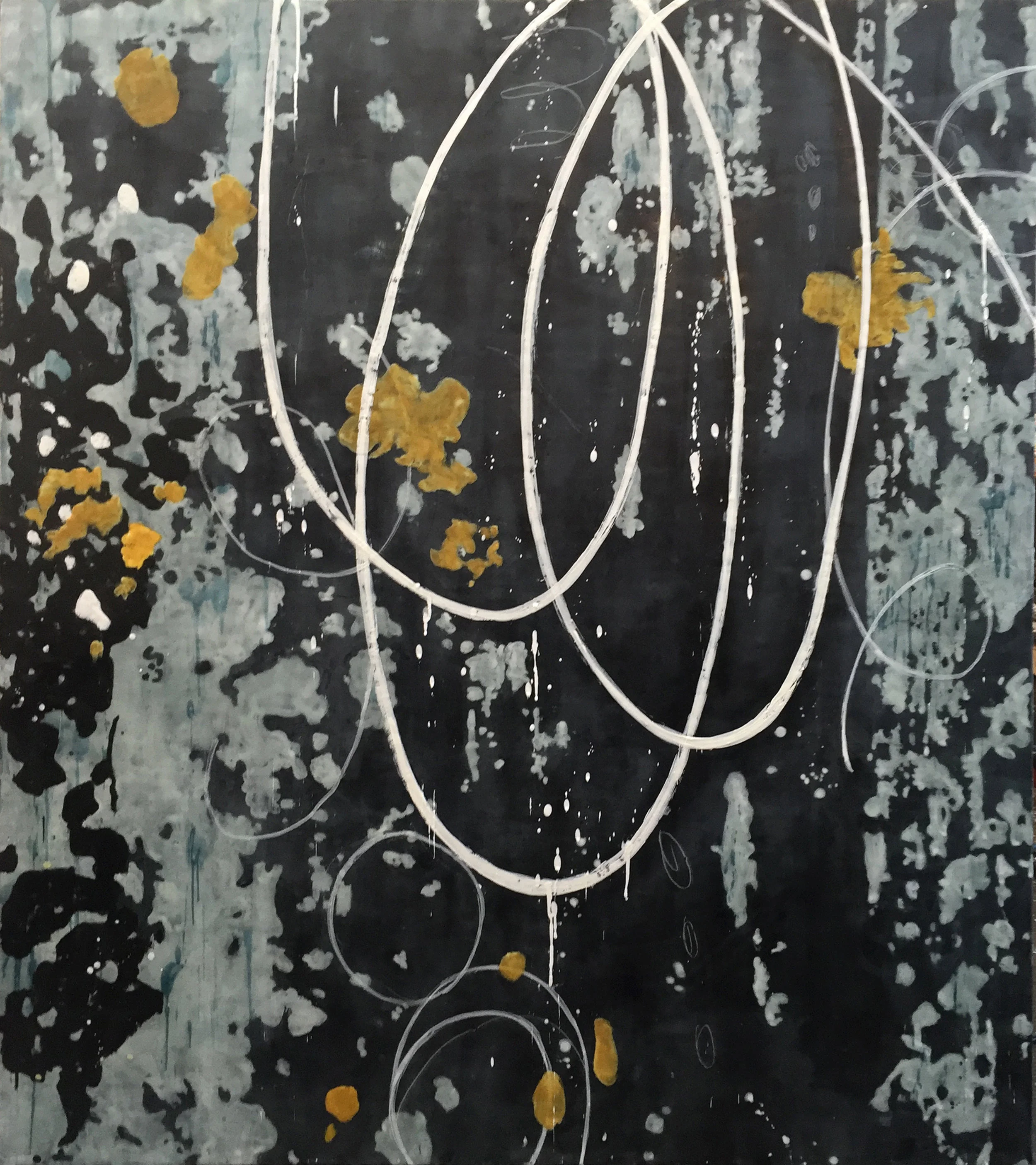 Untitled AA122 54x48 encaustic on panel