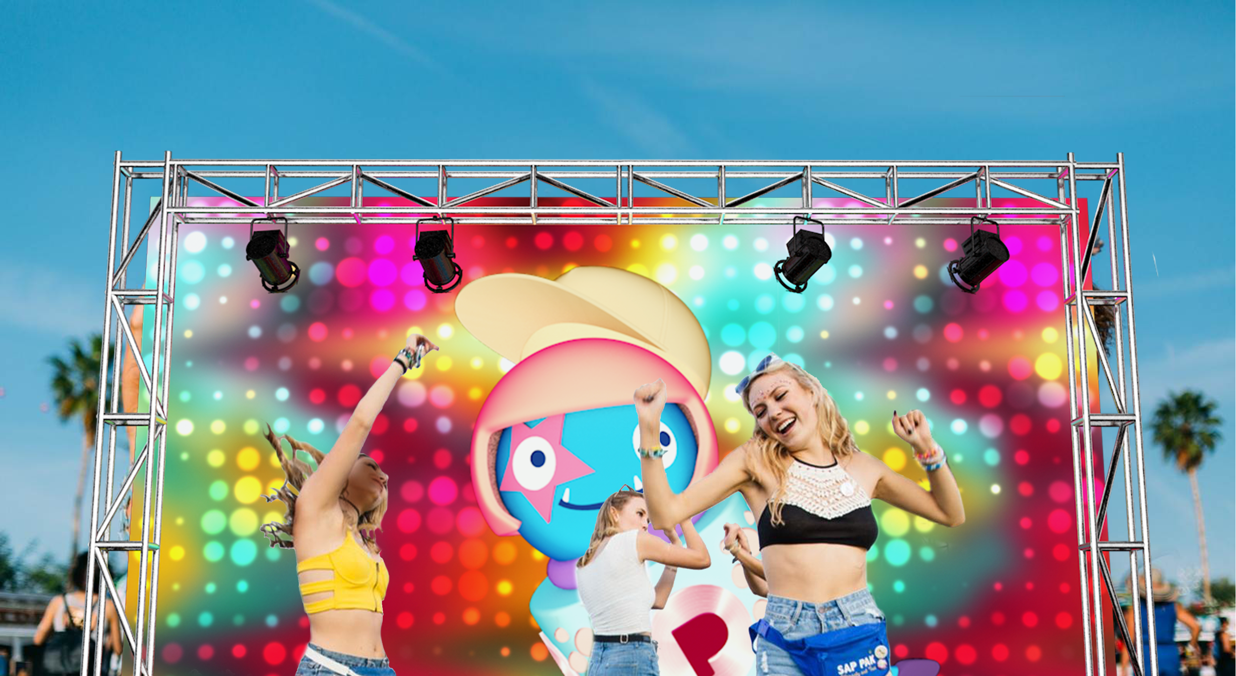 Monster Party tents lets listeners hook up their monsters to a stage to create their perfect festival experience, similar to a silent disco.